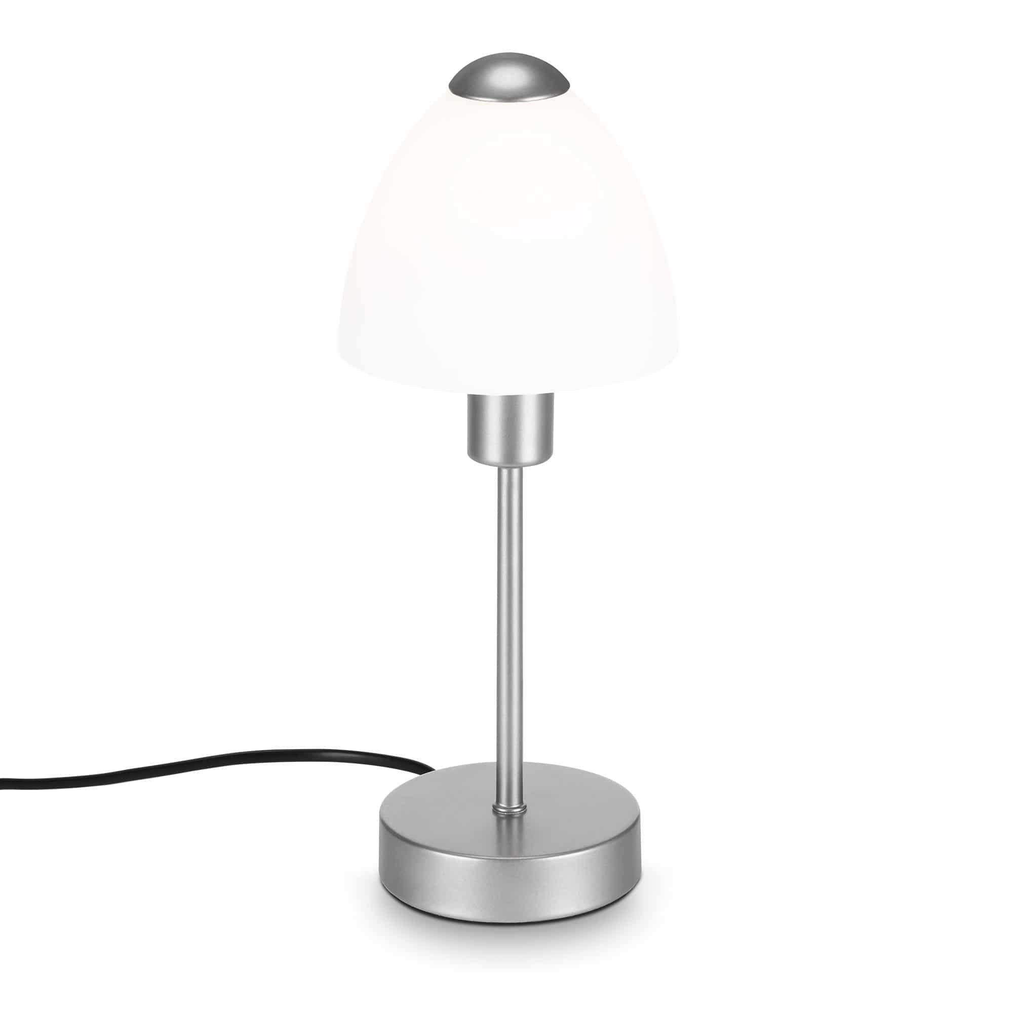 BRILO 7025-014 Stolní lampa, 32 cm, max. 25 W, stříbrná - BRILO