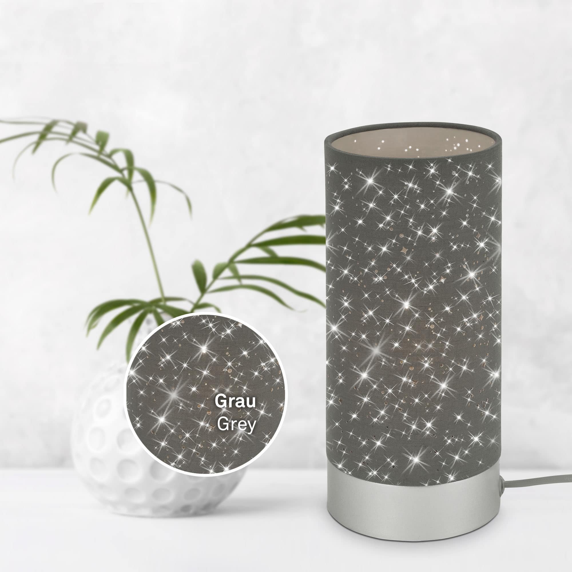 BRILO 7028-014 Hvězdné nebe stolní lampa, pr. 11 cm, max. 25 W, šedá - BRILO (obrázek 6)