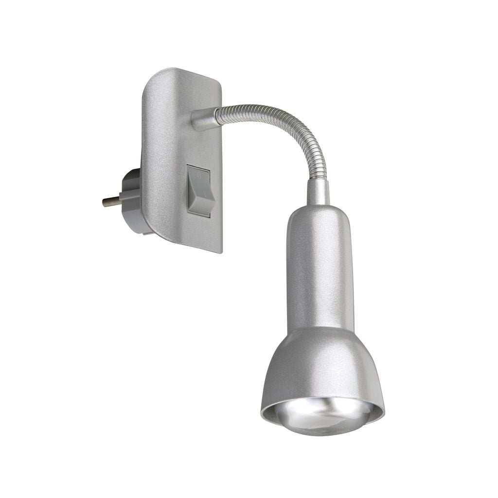 BRI 2739014P Flexibilní svítidlo do zásuvky 22 cm 1x E14 25W titan (starý kód: BRI 2739-014P) - BRILONER