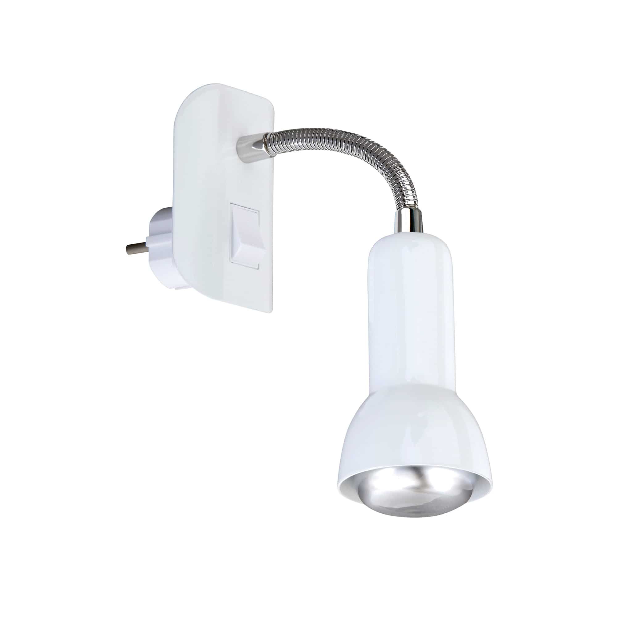 BRI 2739-016P Flexibilní svítidlo do zásuvky 22 cm 1x E14 25W bílé - BRILONER