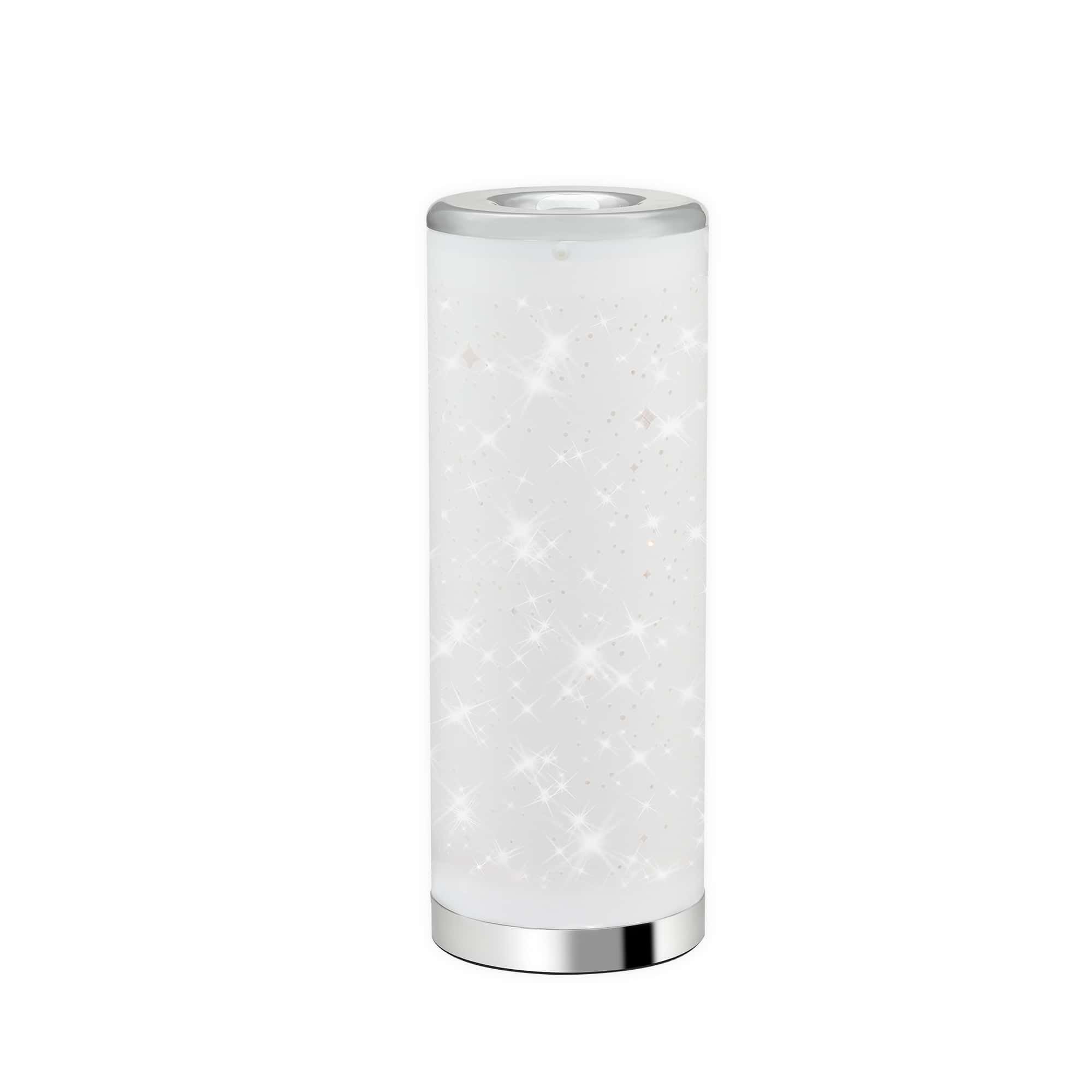 BRILO 7332-018 LED stolní lampa s hvězdným nebem, 35 cm, 5 W, bílé-chrom - BRILO