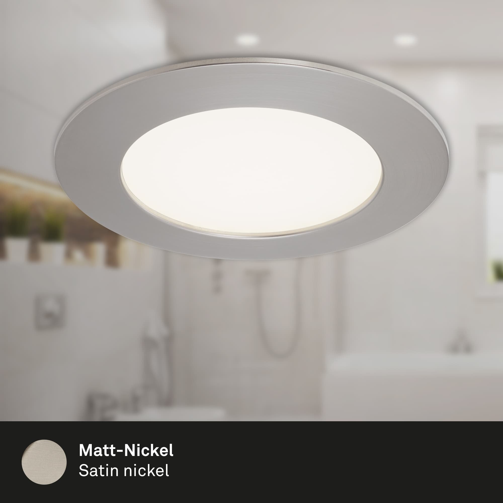 BRI 7284-012 LED vestavné svítidlo, pr. 12 cm, 7 W, matný nikl - BRILONER (obrázek 3)