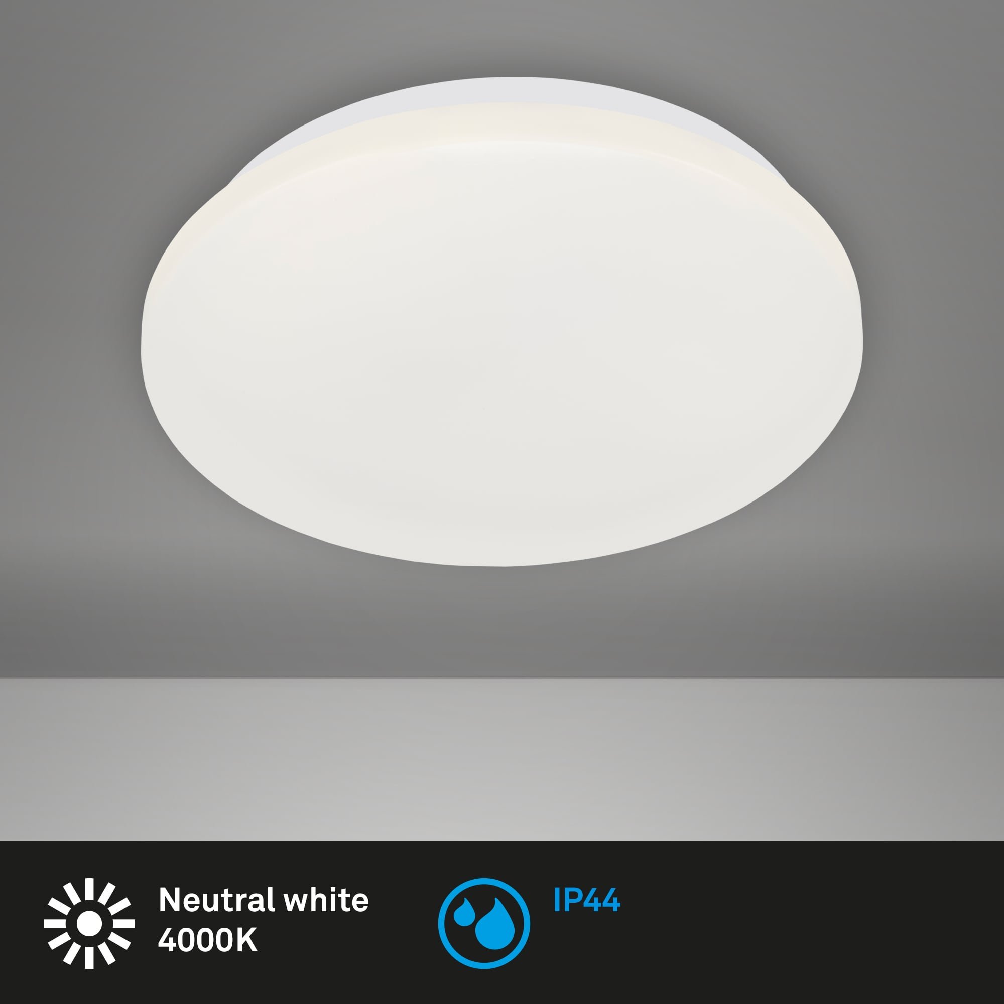 BRI 3404-016 LED stropní svítidlo, pr. 22 cm, 10 W, bílé - BRILONER (obrázek 3)