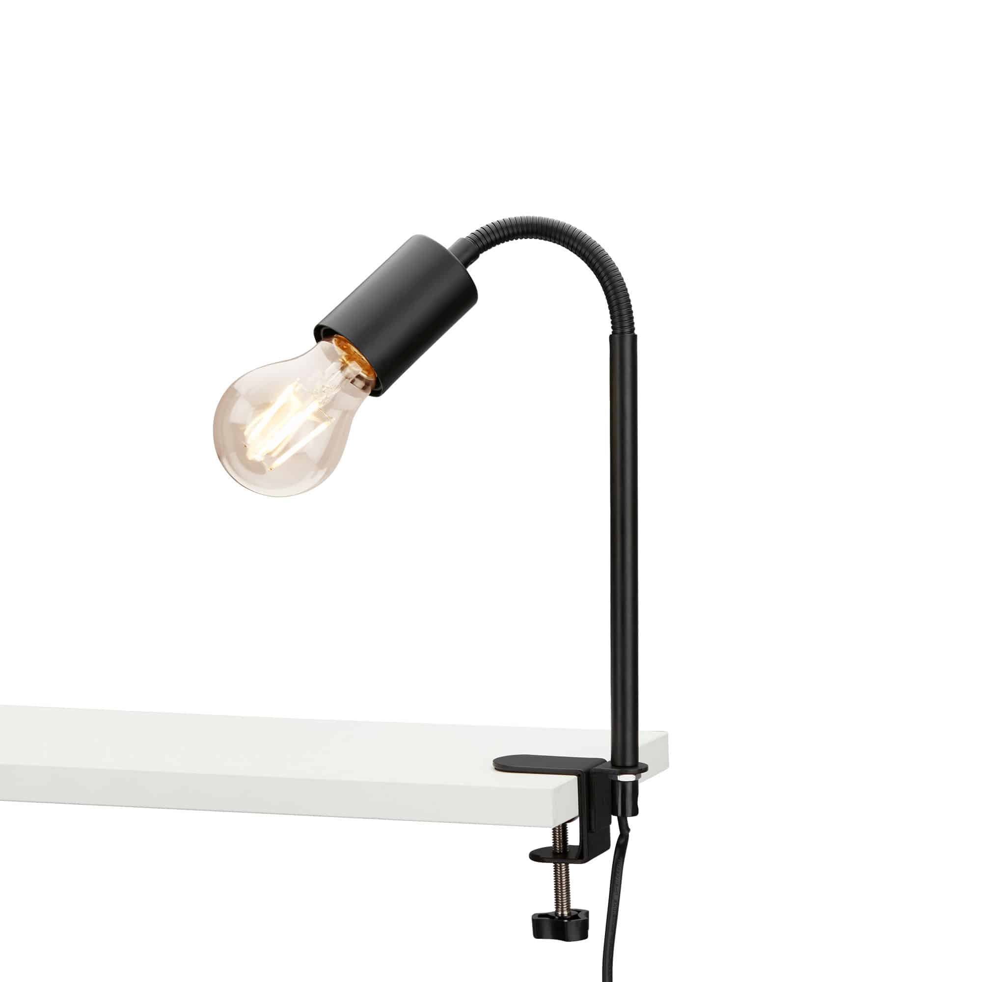 Levně BRI 2600-015 Svítidlo se svorkou pr. 1x E27 10W černá - BRILONER
