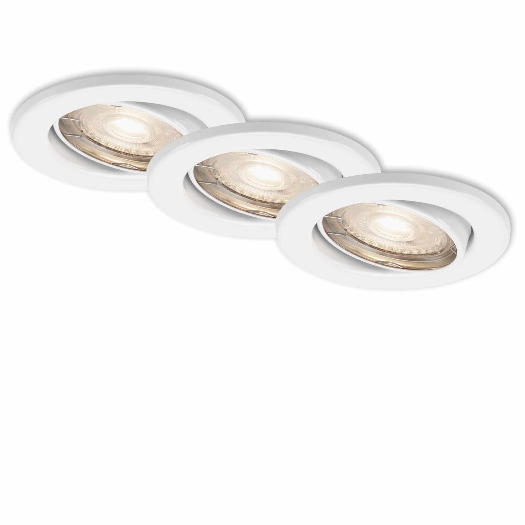 BRI 7147-036 3ks LED vestavné svítidlo, pr. 8,6 cm, 5 W, bílé - BRILONER