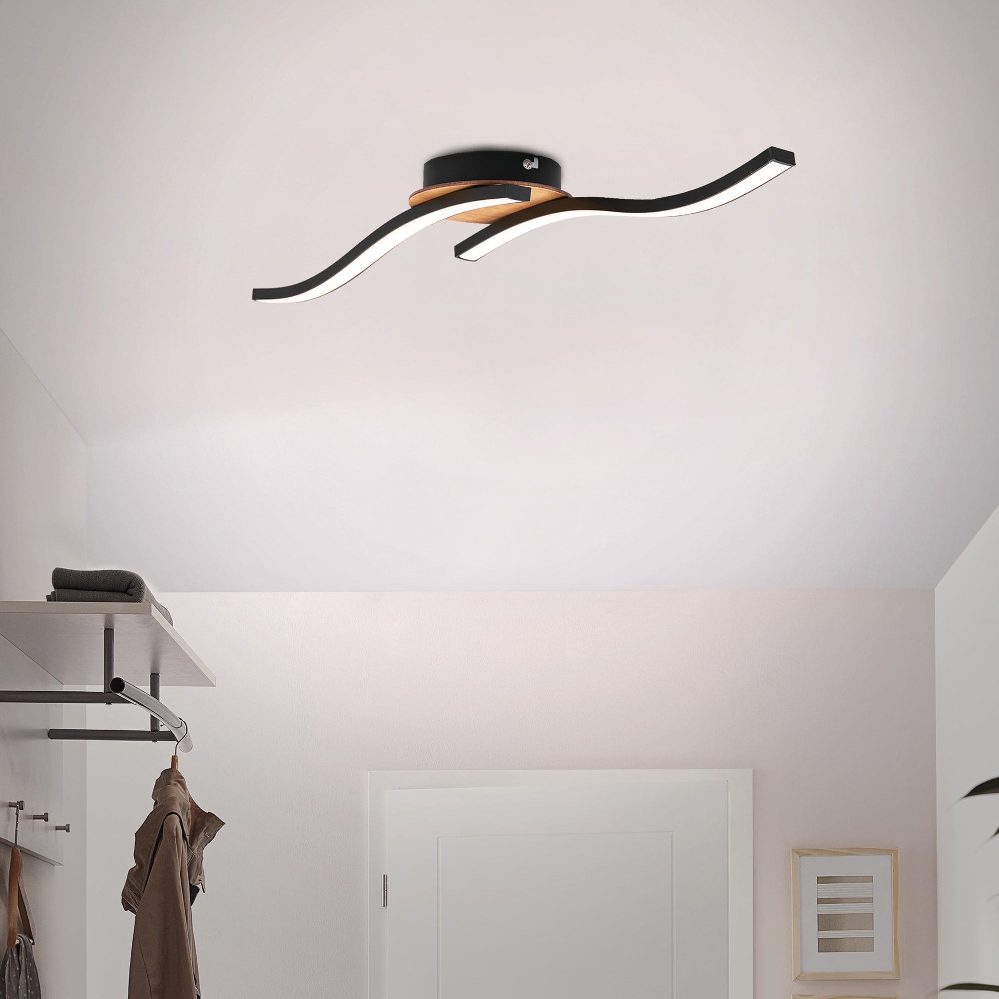 BRILO 3449-014 LED nástěnné a stropní svítidlo, 55,5 cm, 12 W, černá - BRILO (obrázek 3)