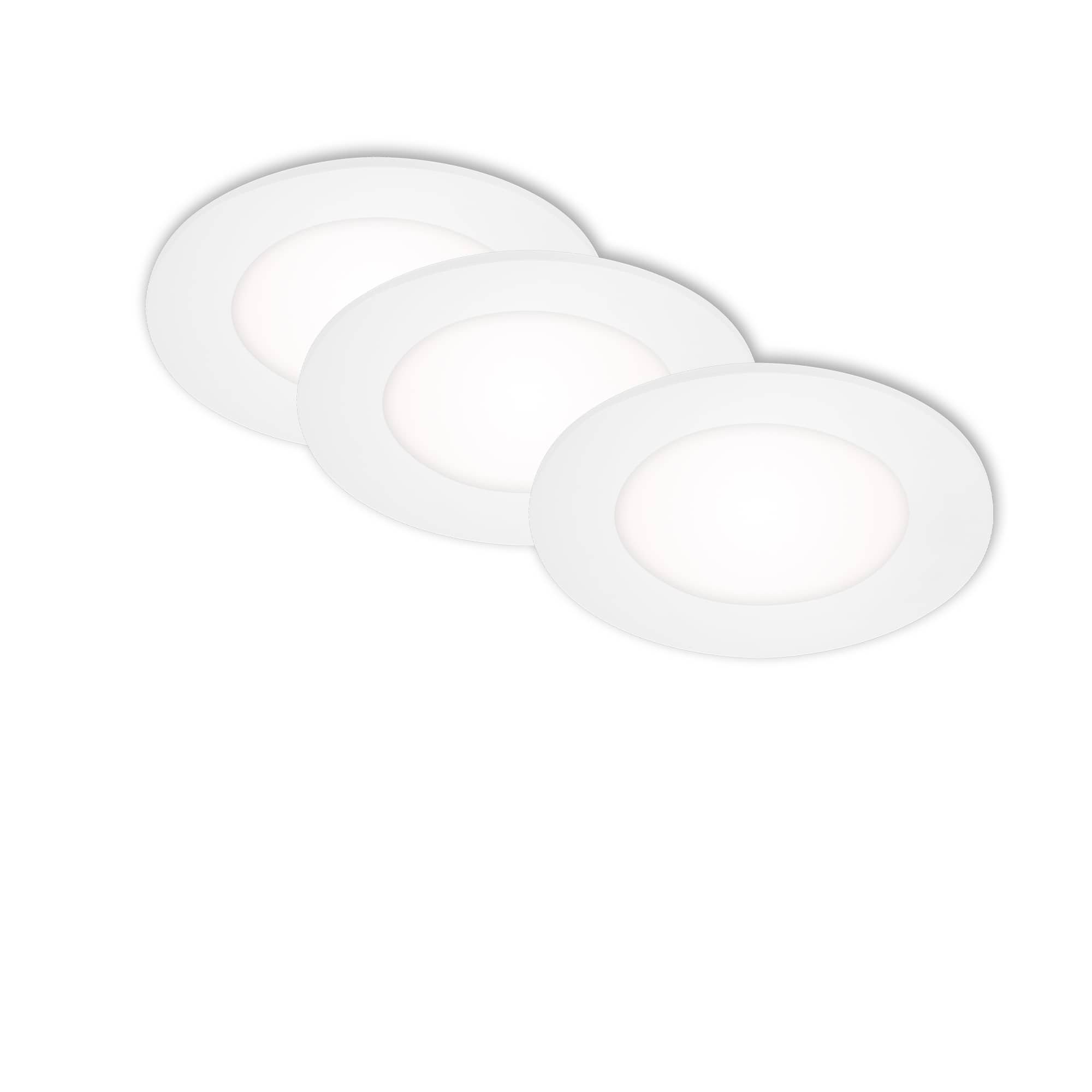 BRI 7125-436 AKCE - 3ks sada LED vestavná svítidla pr. 8,6 cm 3x 3W bílé - BRILONER