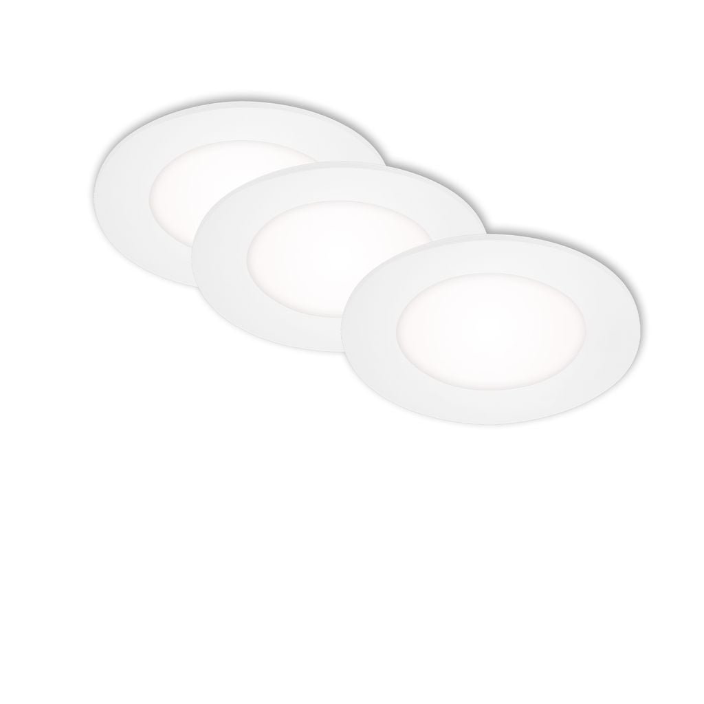 BRI 7125436 AKCE - 3ks sada LED vestavná svítidla pr. 8,6 cm 3x 3W bílé (starý kód: BRI 7125-436) - BRILONER