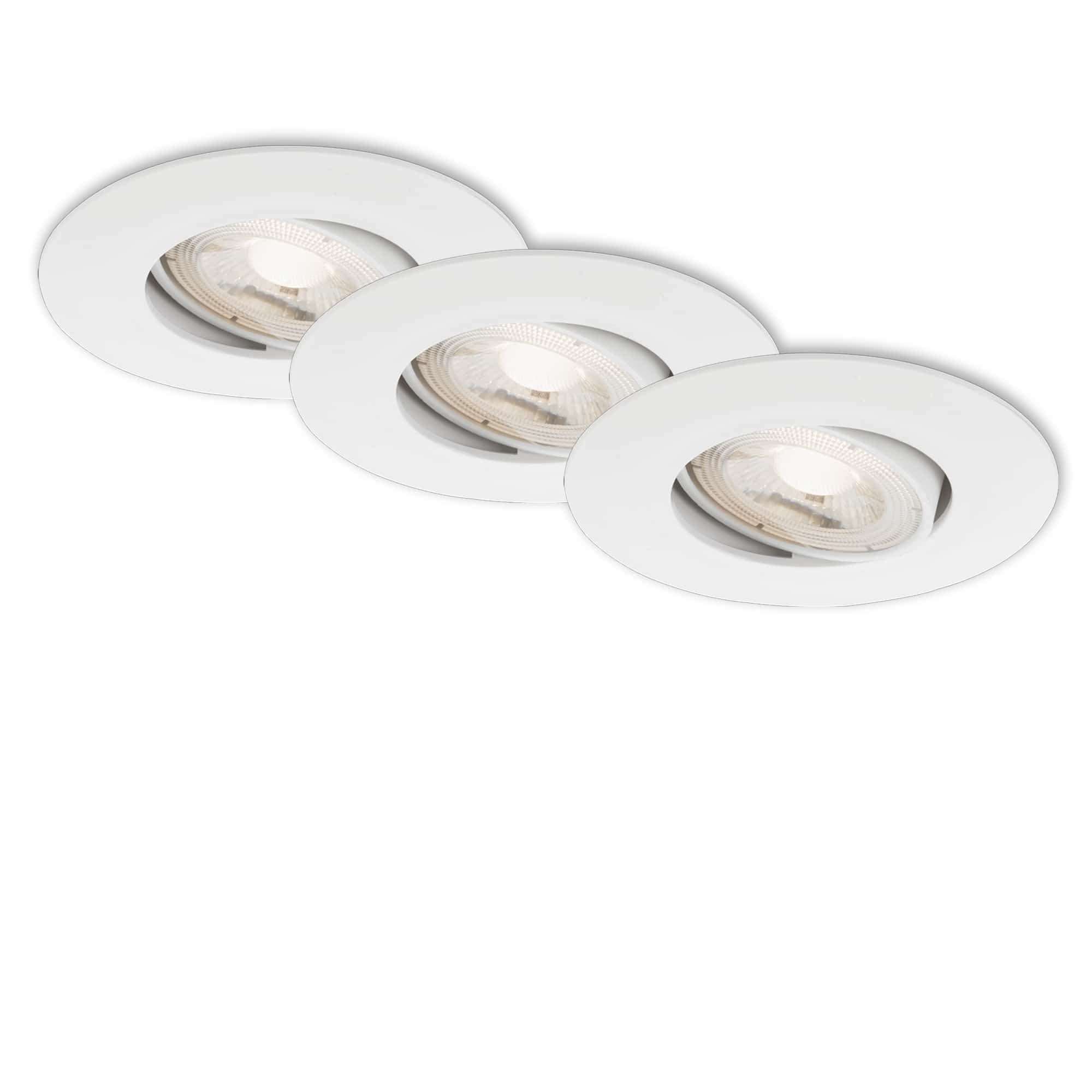 BRI 7146-036 3ks sada ultraploché LED vestavné svítidlo, pr. 9 cm, 5 W, bílé - BRILONER