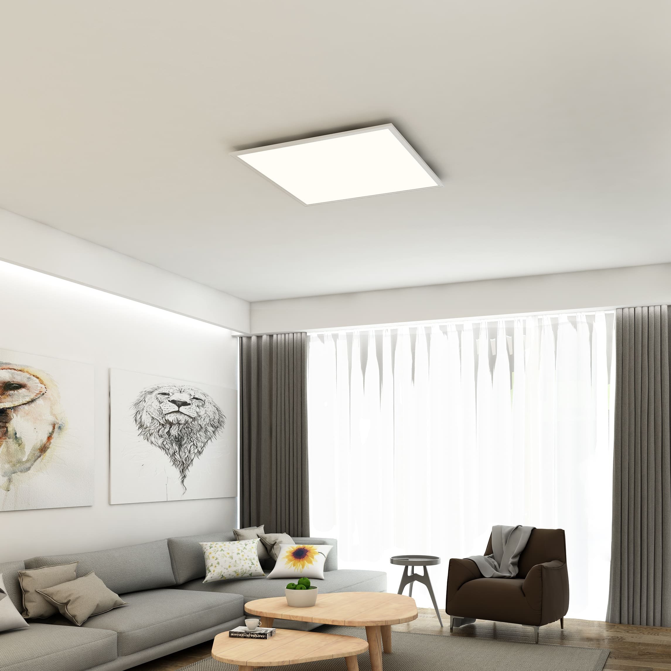 BRILO 7191-016 Svítidlo LED panel, 29,5 cm, 1300 lm, 12 W, bílé - BRILO (obrázek 5)
