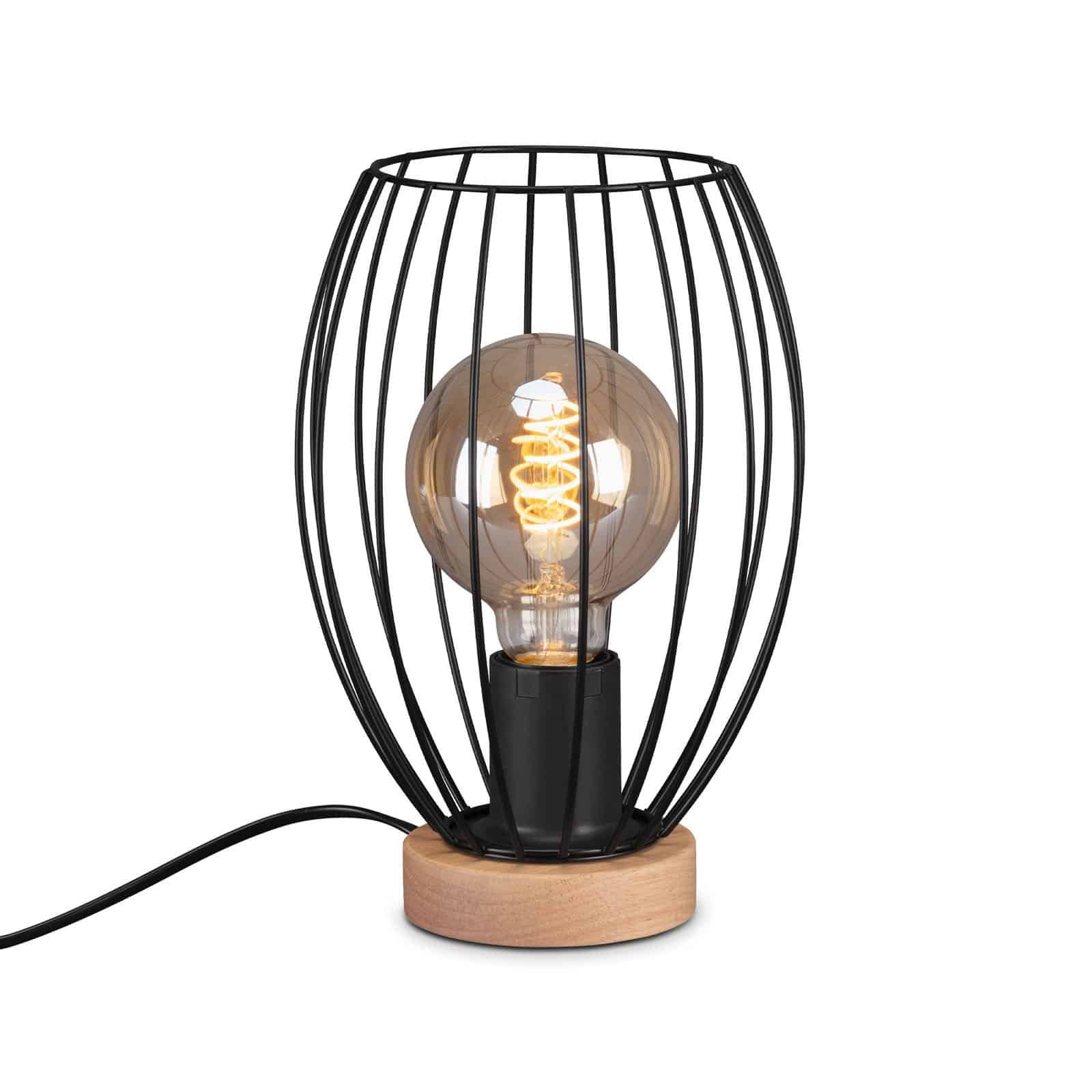 BRILO 7038-015 Stolní lampa, pr. 17,5 cm, max. 25 W, černá - BRILO