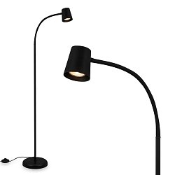 Obrázek pro produkt Stojací svítidlo, 127,5 cm, 1x GU10, max. 9W, černá - BRILO