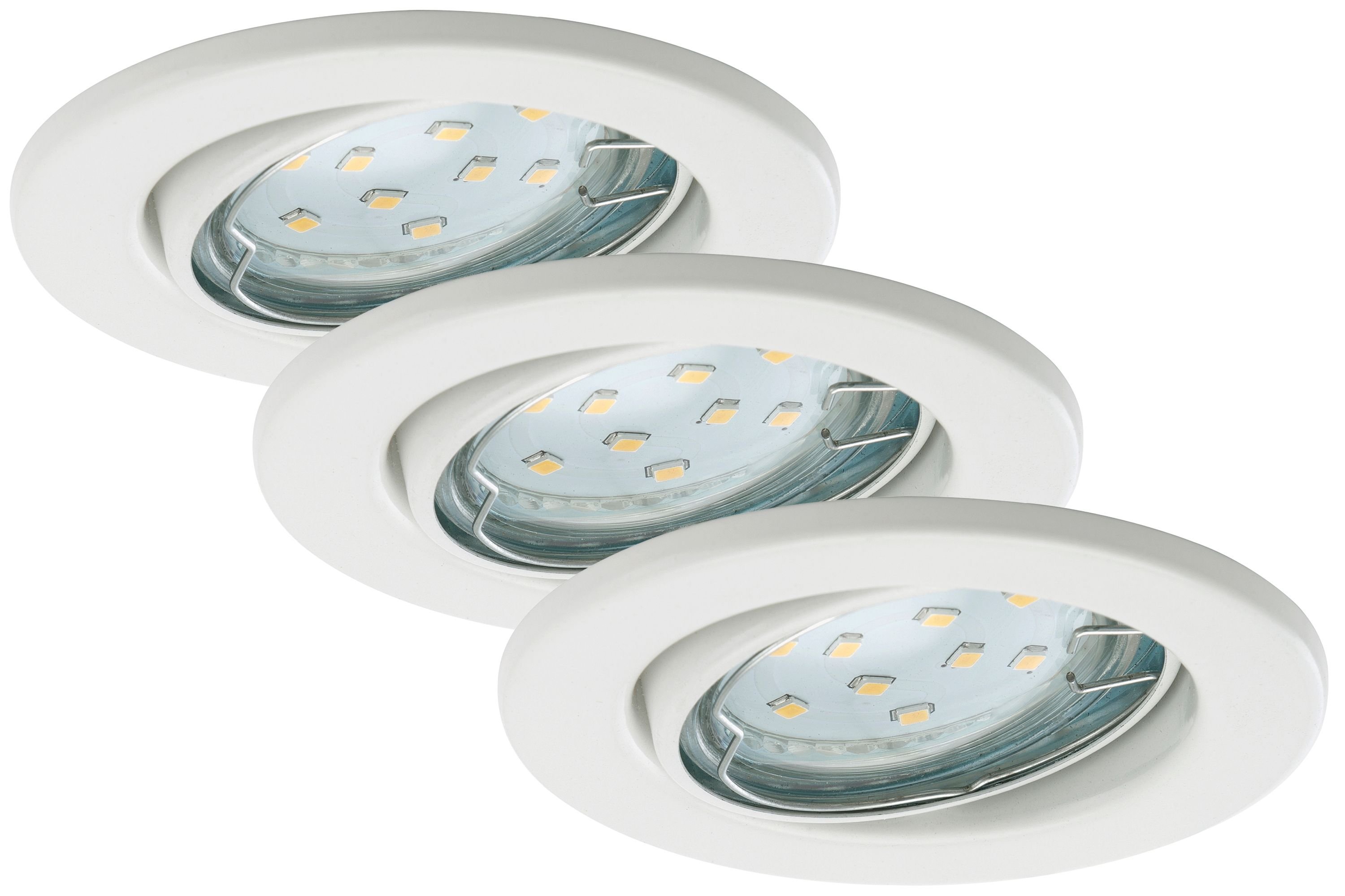 BRI 7225-036 3ks sada LED vestavné svítidlo, pr. 8,6 cm, 3 W, bílé - BRILONER