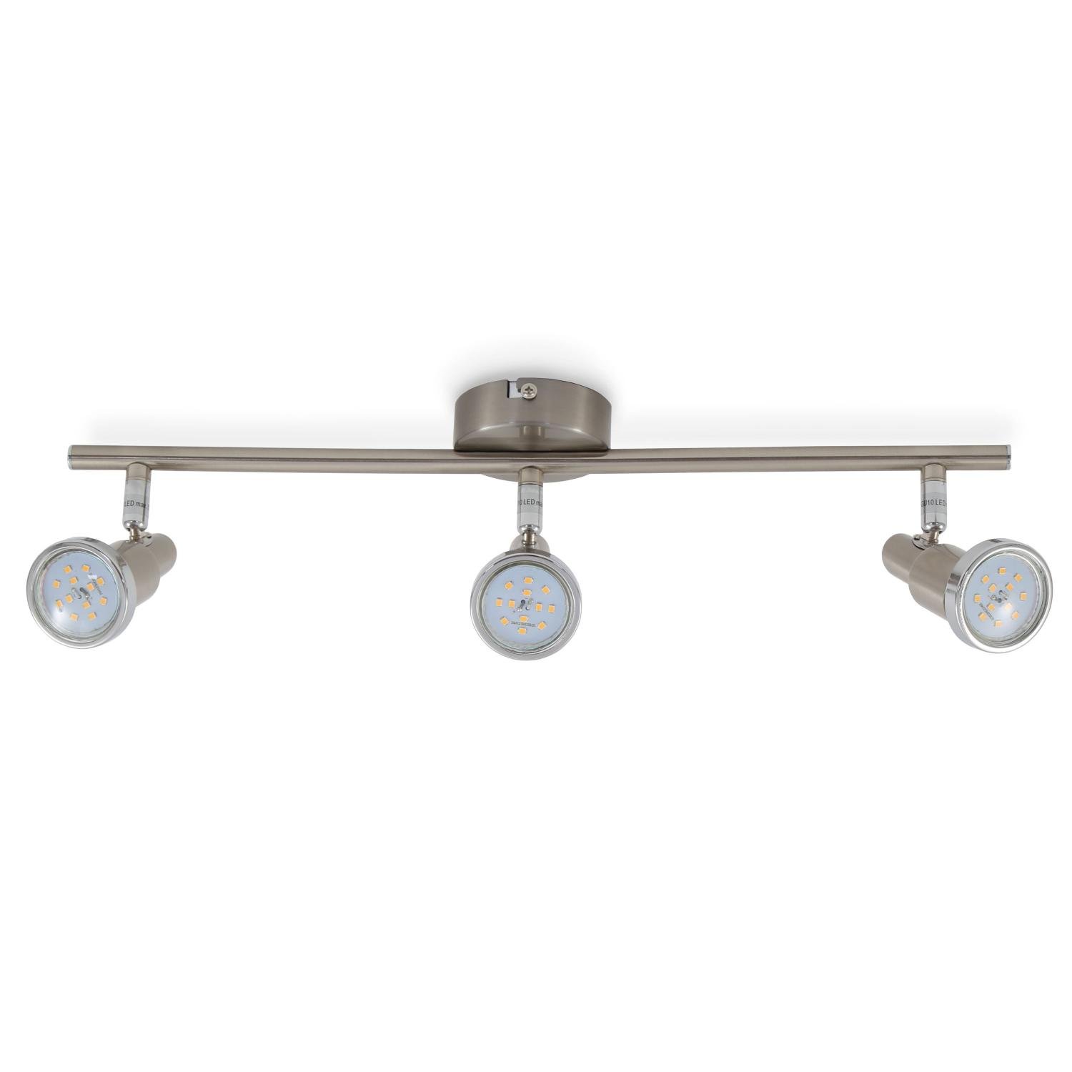 Levně BRILO 2991-032B Bodové svítidlo 47,5 cm 3xGU10 3W 250lm matný nikl - BRILO