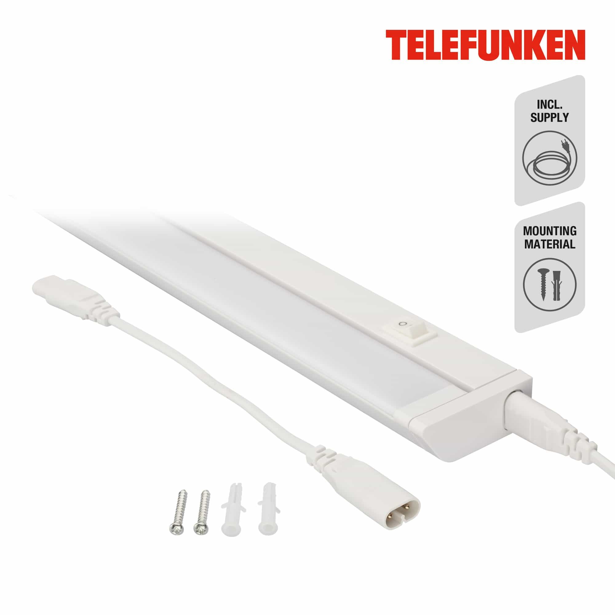 TF 600106TF TELEFUNKEN LED skříňkové svítidlo, 55 cm, 8,5 W, bílé - BRILONER (obrázek 2)