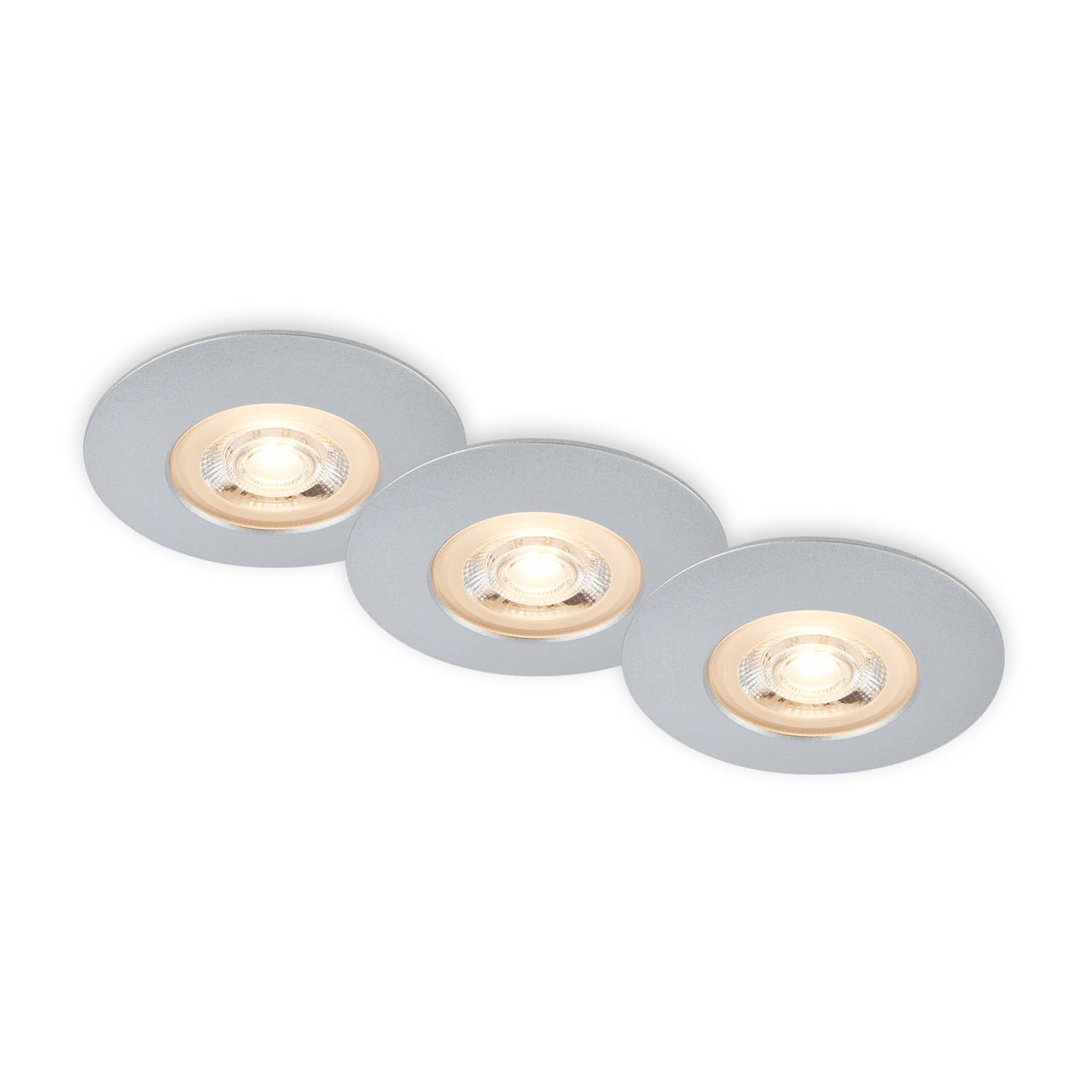 BRI 7044-034 LED vestavná svítidla, pr.9 cm, 3x LED, 5 W, 480 lm, matný chrom - BRILONER