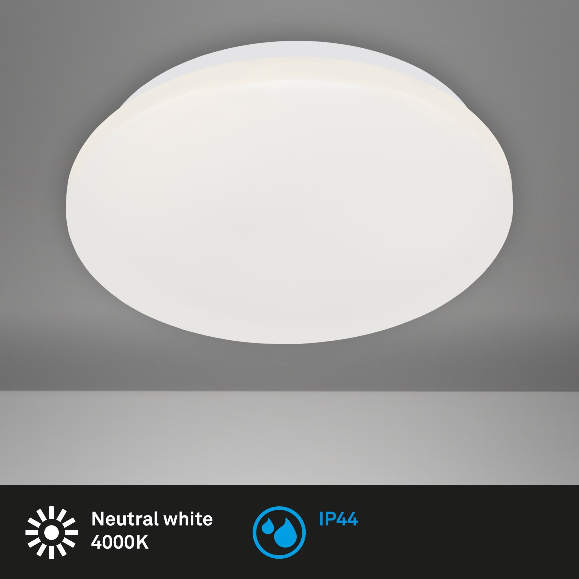 BRI 3404-116 LED stropní svítidlo, pr. 28,8 cm, 12 W, bílé - BRILONER (obrázek 3)