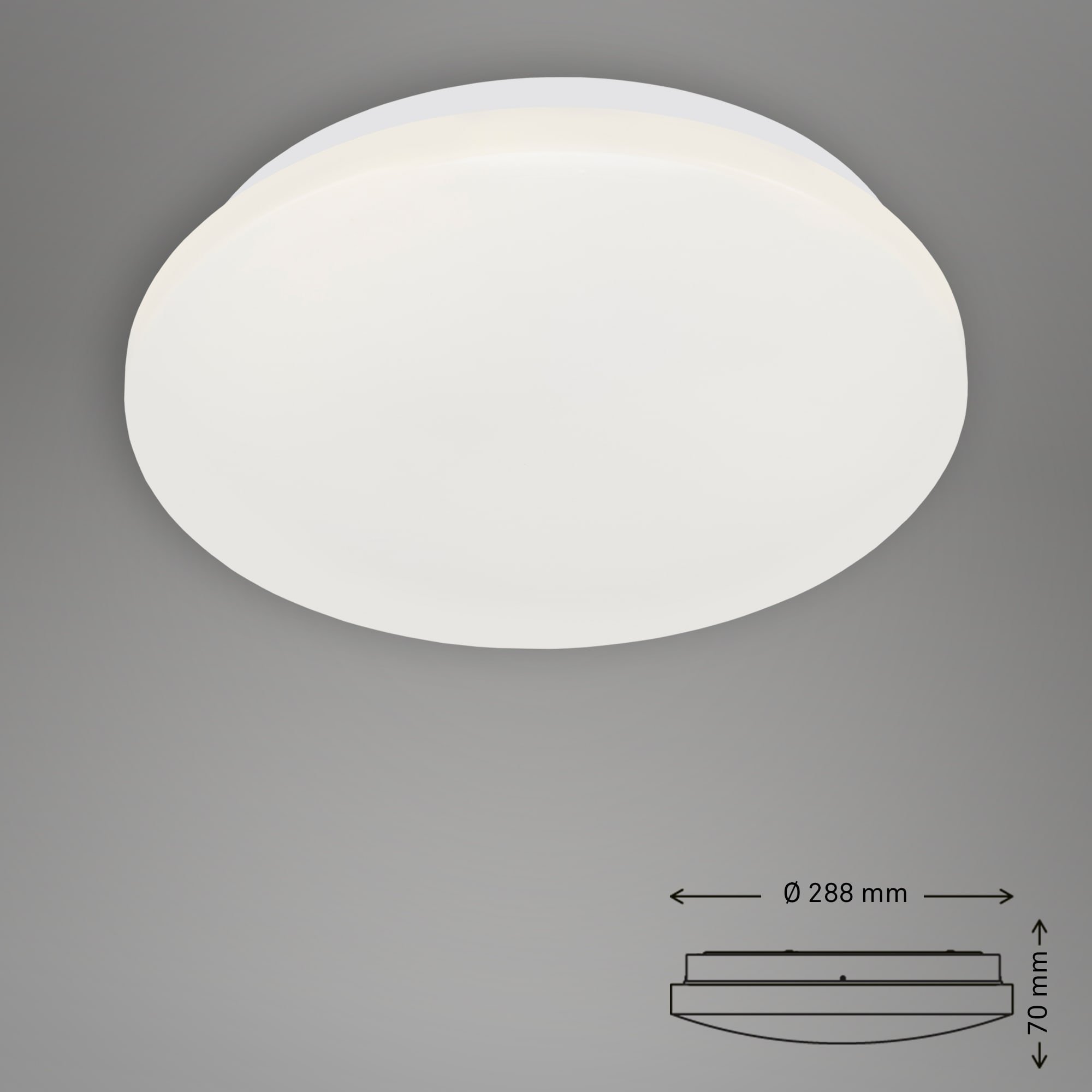 BRI 3404-116 LED stropní svítidlo, pr. 28,8 cm, 12 W, bílé - BRILONER (obrázek 7)