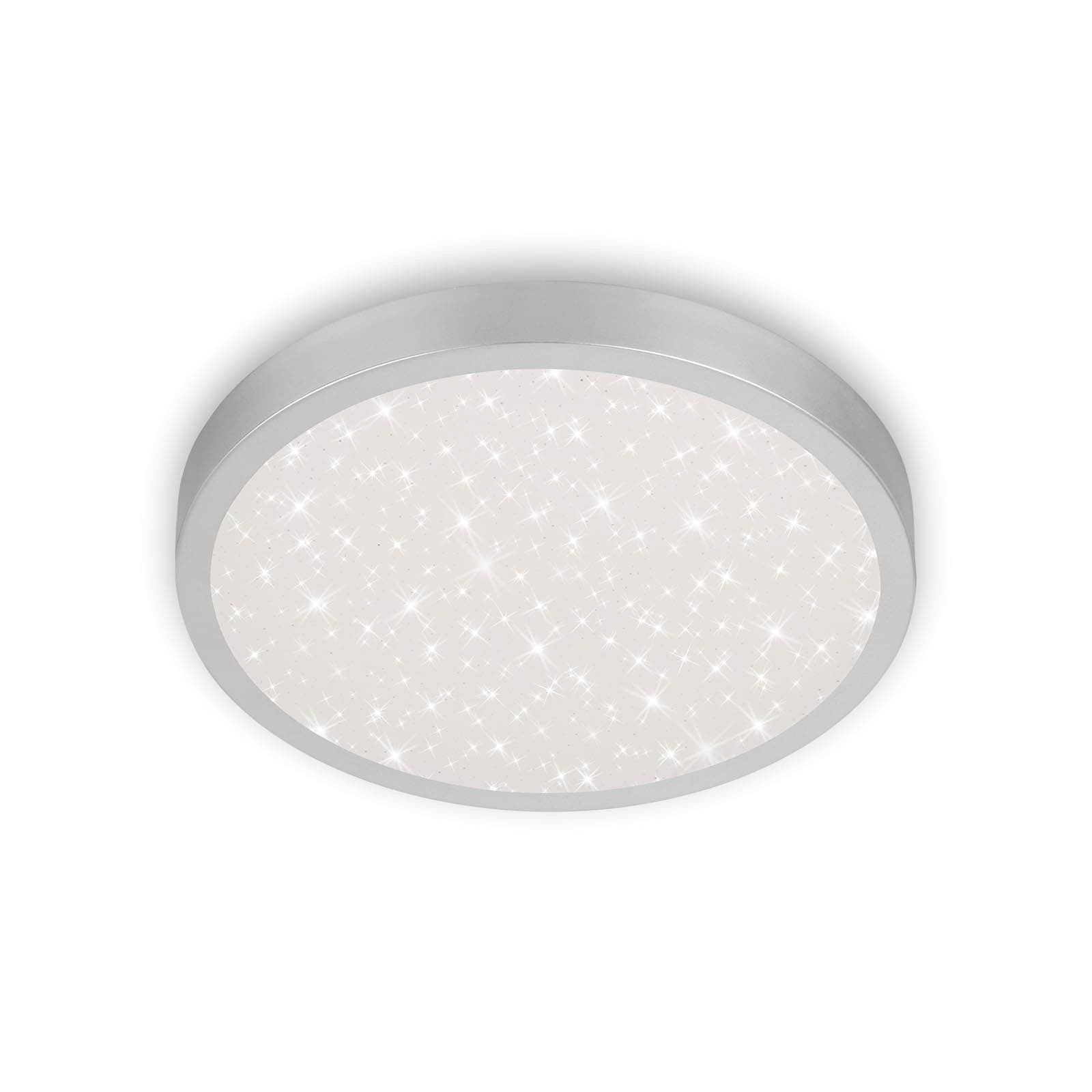 BRILO 3071-014 LED stropní svítidlo hvězdné nebe, pr. 38 cm, 24 W, 3000 lm, stříbrná - BRILO