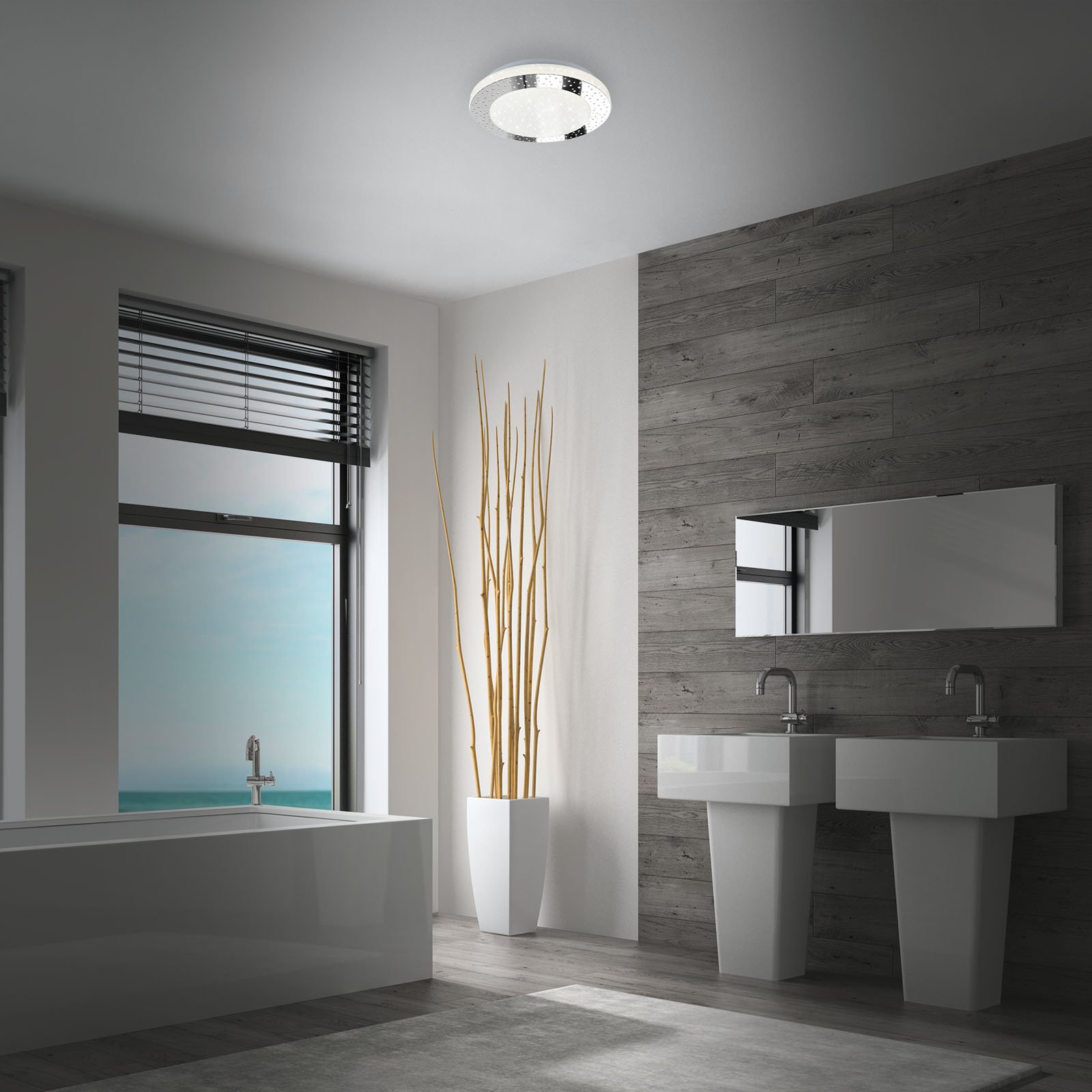 BRILO 3693-018 LED stropní svítidlo, pr. 28 cm, 15 W, 1600 lm, chrom - BRILO (obrázek 5)