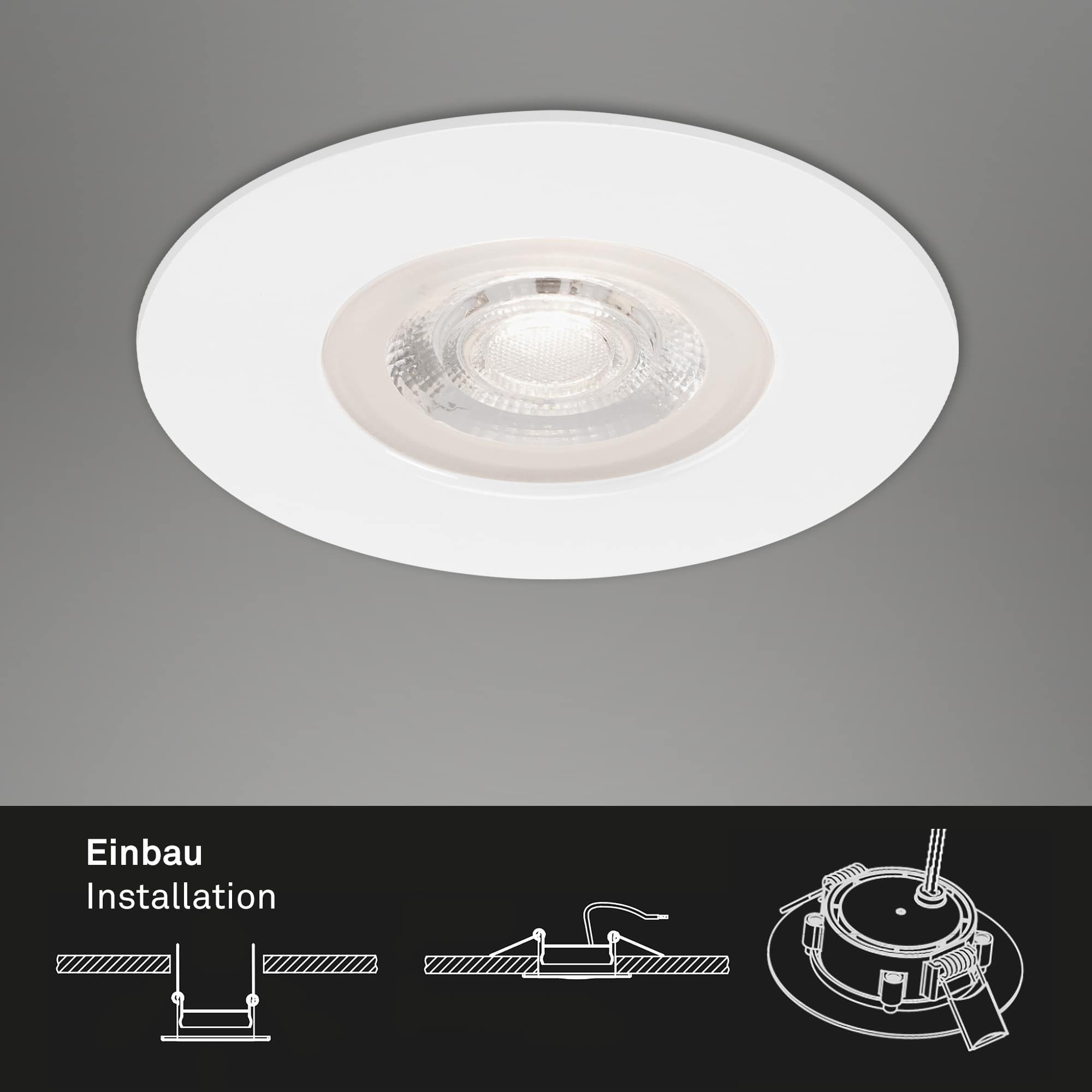 BRI 7047-036 3ks sada LED vestavné svítidlo, pr. 9 cm, 5 W, bílé - BRILONER (obrázek 3)