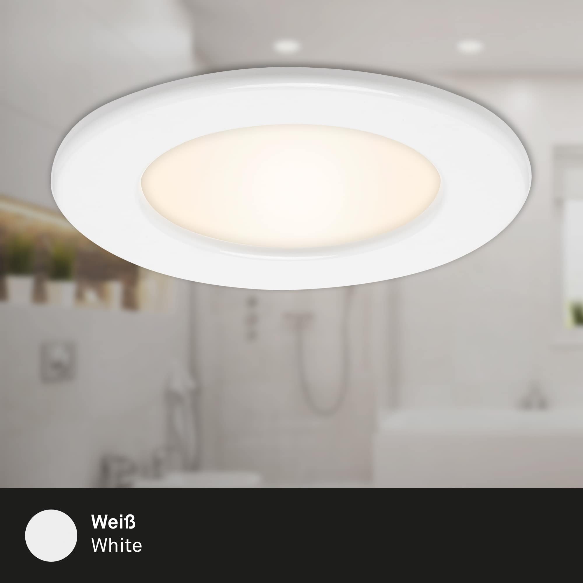 BRI 7053-036 3ks sada LED vestavné svítidlo, pr. 11,5 cm, 6 W, bílé - BRILONER (obrázek 6)