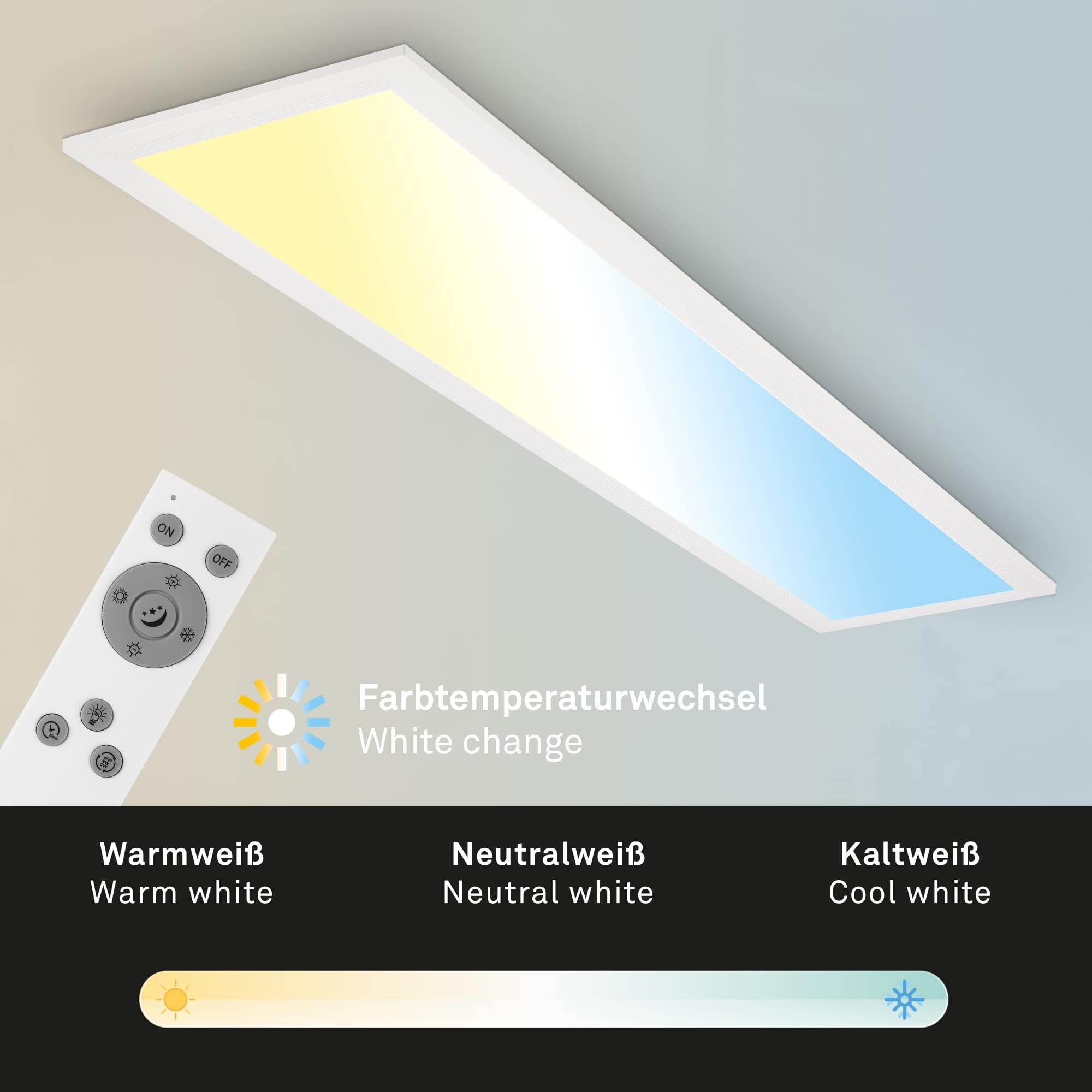 BRILO 7399016 CCT svítidlo LED panel 78 cm 24,5 W 2600lm bílé - BRILO (obrázek 3)