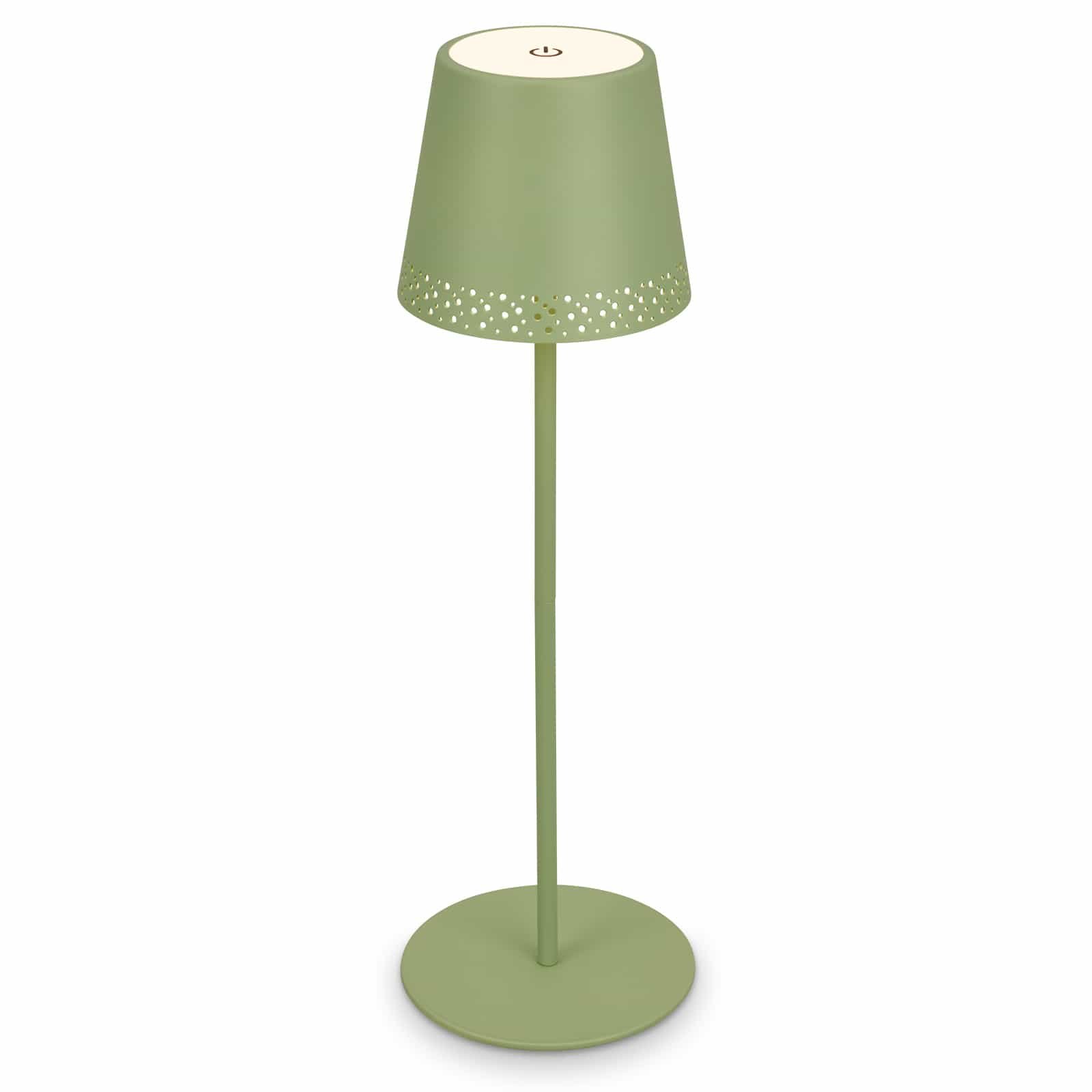 Levně BRILO 7438-019 LED nabíjecí stolní lampa 38 cm 2,6W 280lm limetkově zelená - BRILO