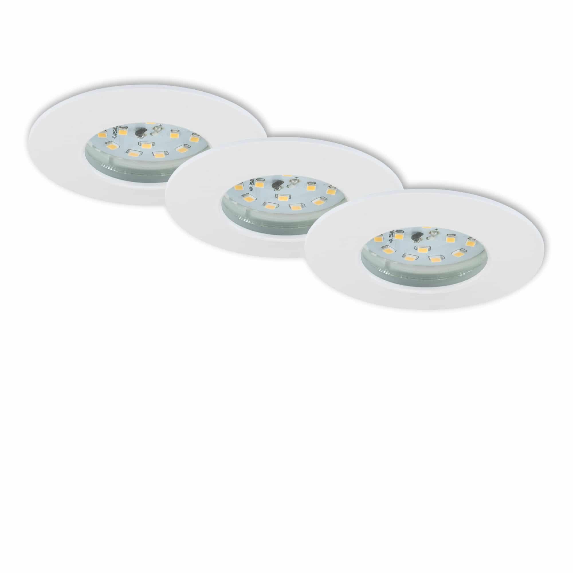 BRI 7204-036 3ks sada LED vestavné svítidlo, pr. 7,5 cm, bílé - BRILONER