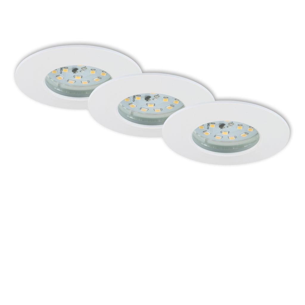 BRI 7204036 3ks sada LED vestavné svítidlo, pr. 7,5 cm, bílé (starý kód: BRI 7204-036) - BRILONER