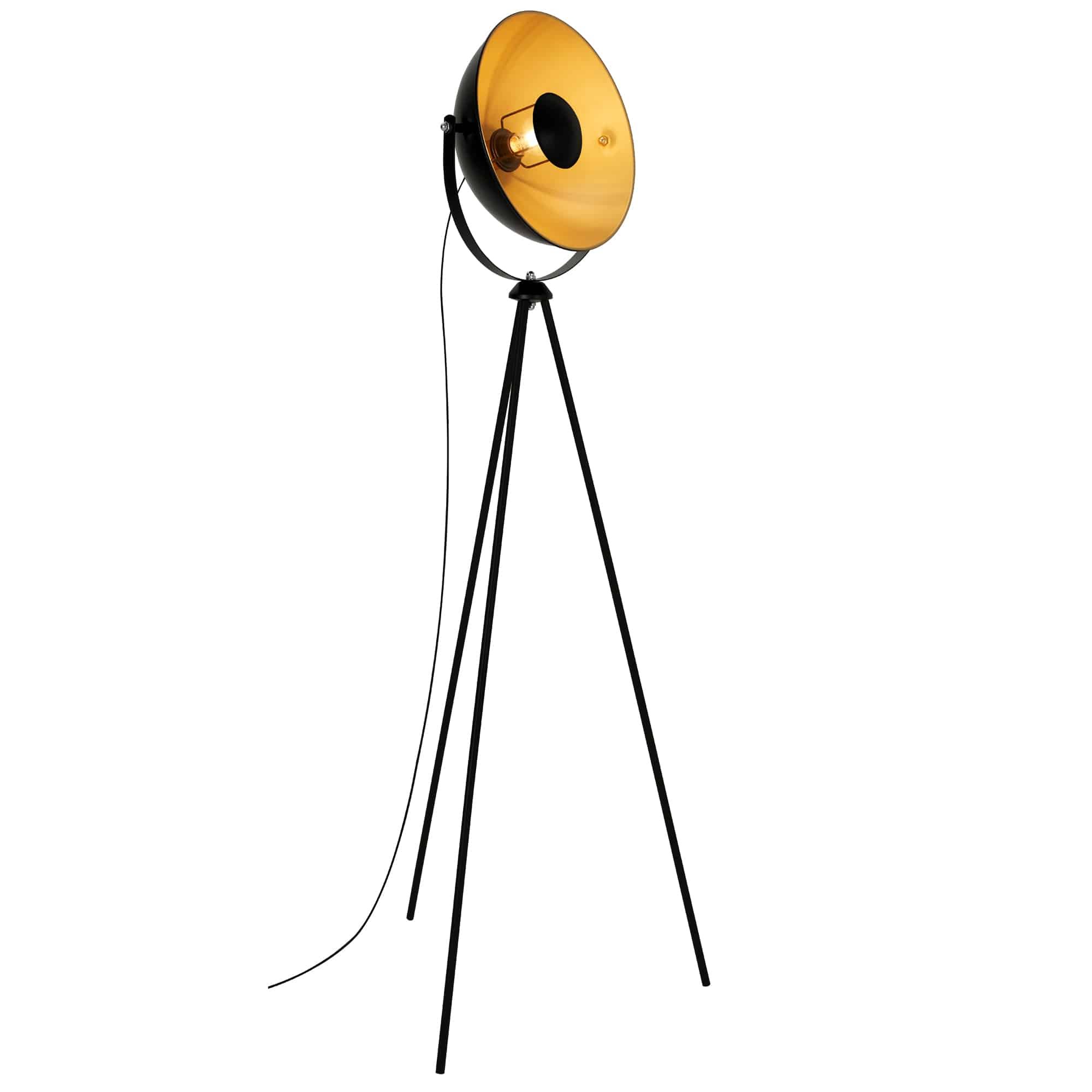 BRILO 1380-015 Stojací svítidlo 160cm 1x E27 60W černá - BRILO