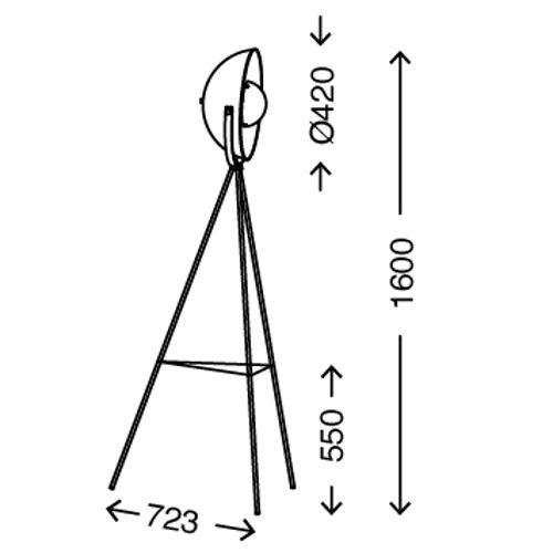 BRILO 1380-015 Stojací svítidlo 160cm 1x E27 60W černá - BRILO (obrázek 7)