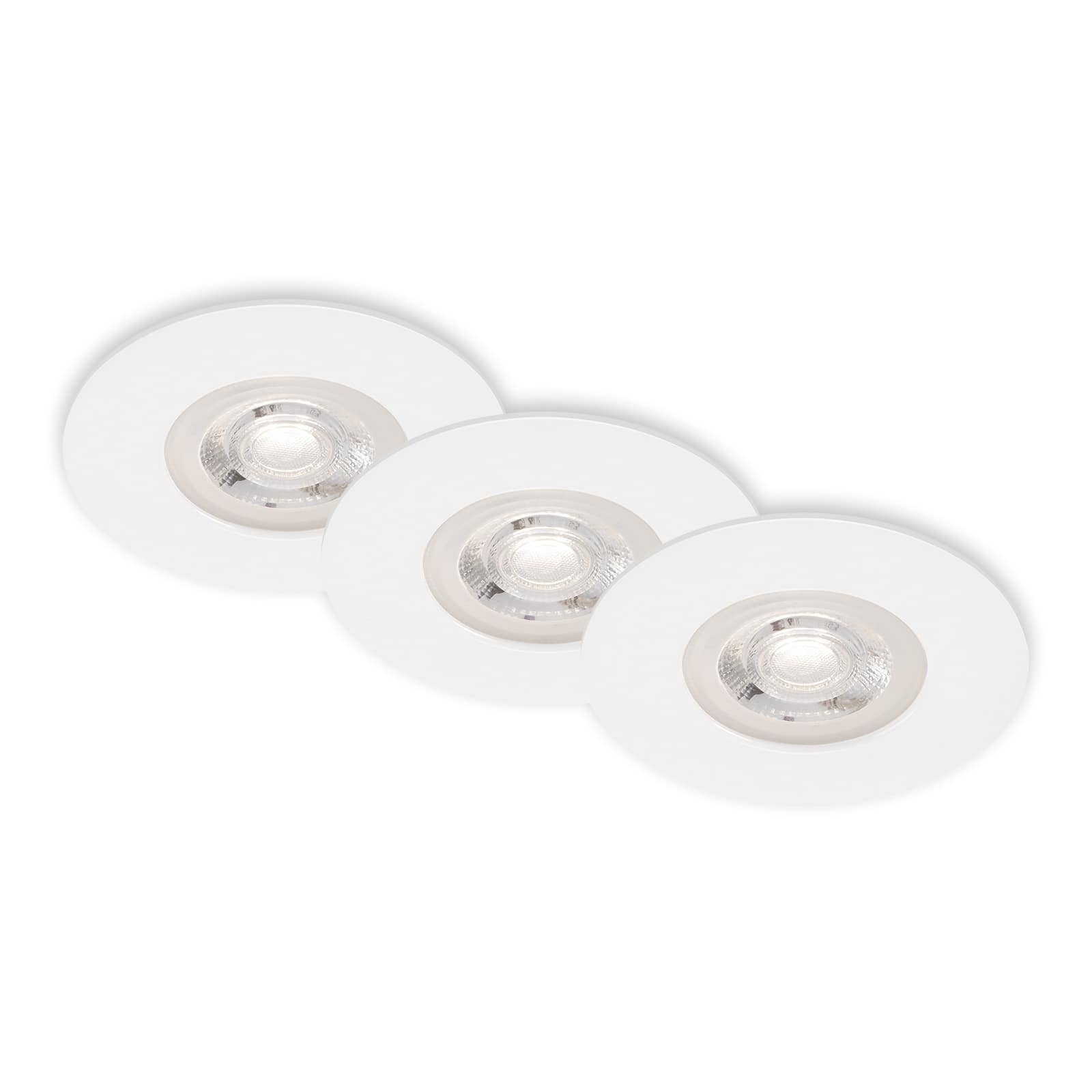 BRI 7036-036 LED vestavná svítidla, pr.9 cm, 3x LED, 4,9 W, 480 lm, bílé - BRILONER