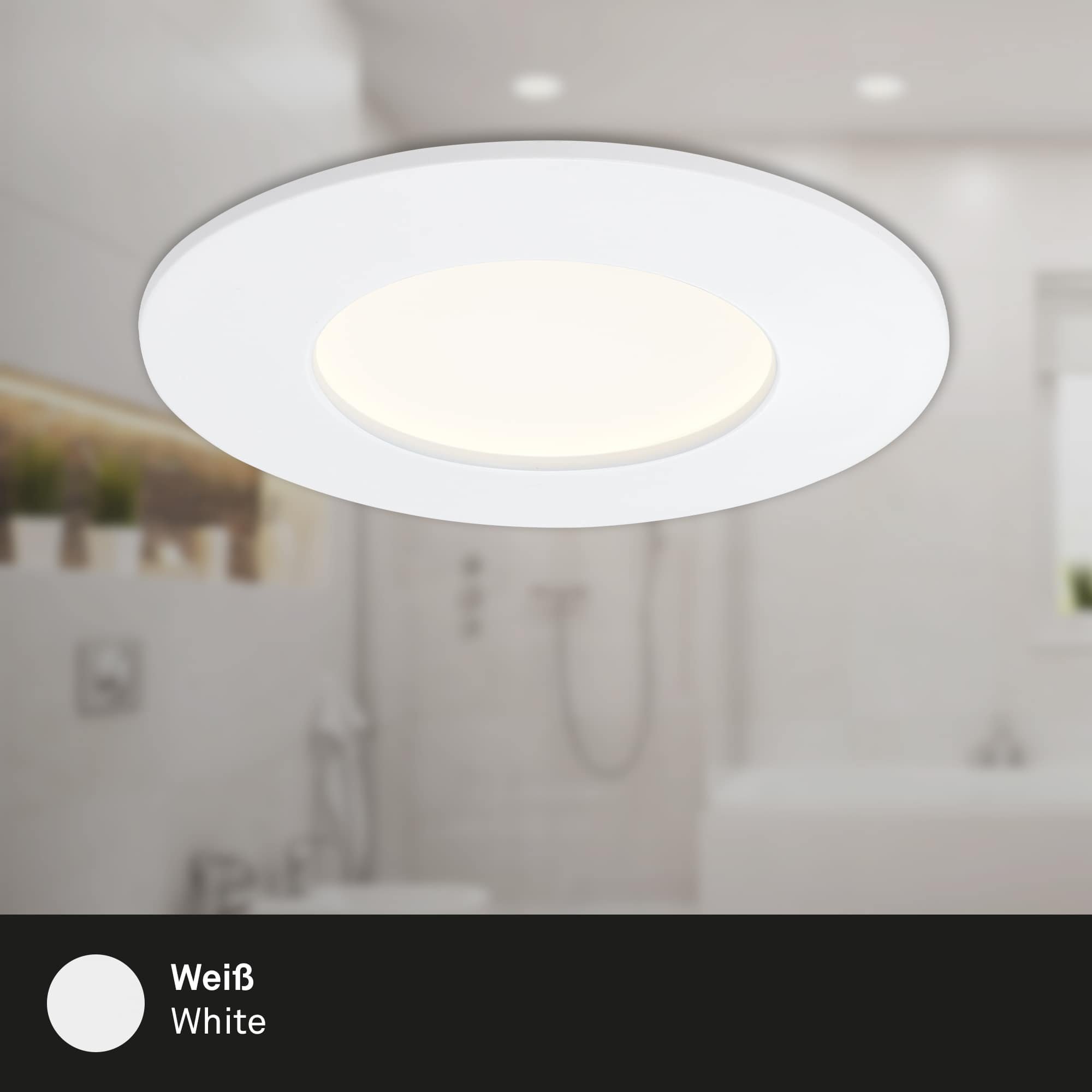 BRI 7282-036 3ks sada LED vestavné svítidlo, pr. 8,5 cm, 6 W, bílé - BRILONER (obrázek 5)