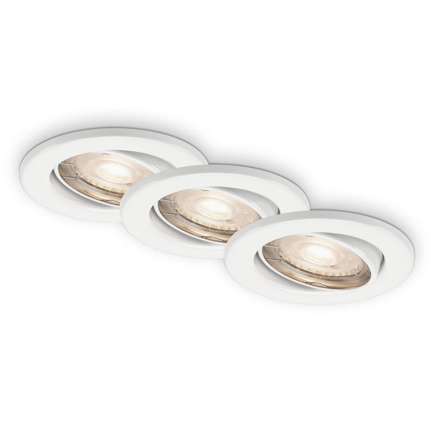 BRI 7220-036 3ks sada LED vestavné svítidlo, pr. 8,6 cm, 5 W, bílé - BRILONER