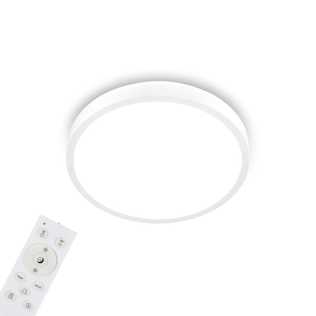 BRILO 3709-016 RGBW LED přisazené svítidlo pr. 38 cm, 22 W, 2900 lm, bílé - BRILO