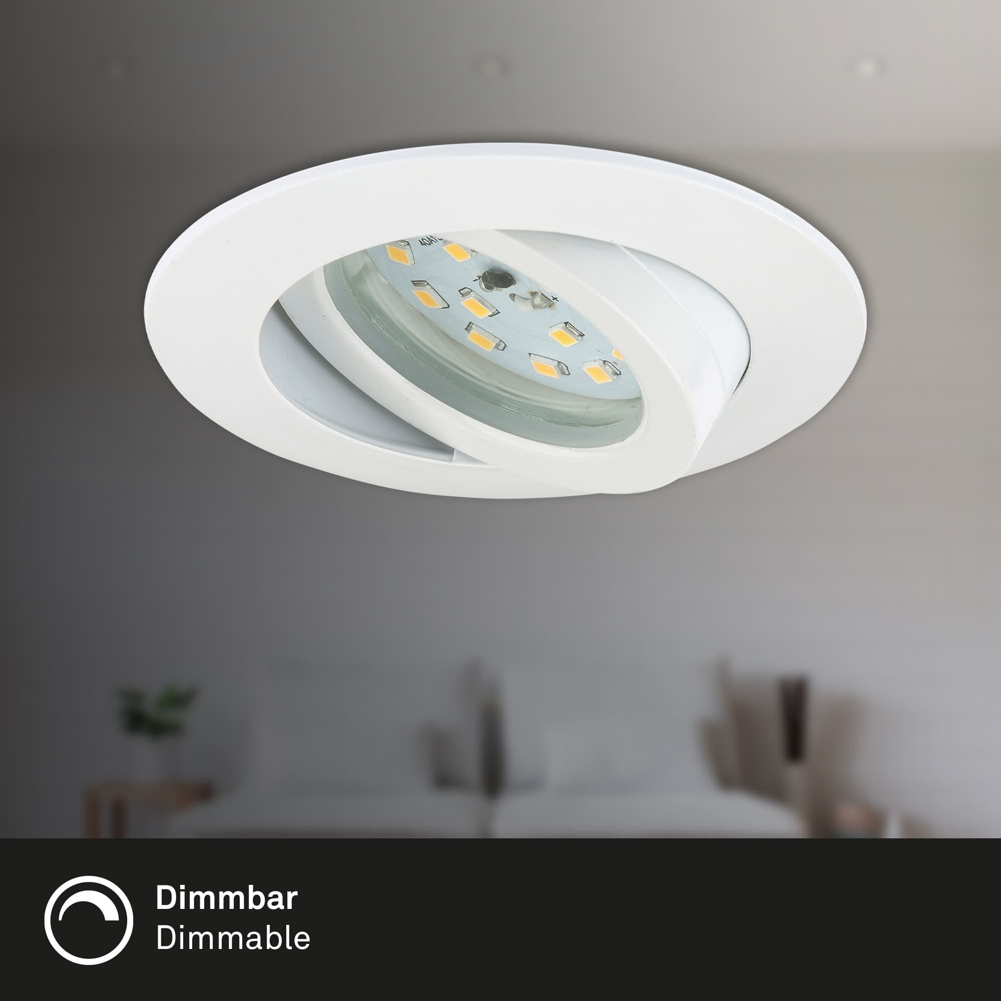 BRI 7232-036 3ks sada LED vestavné svítidlo, pr. 8,2 cm, 5,5 W, bílé - BRILONER (obrázek 4)