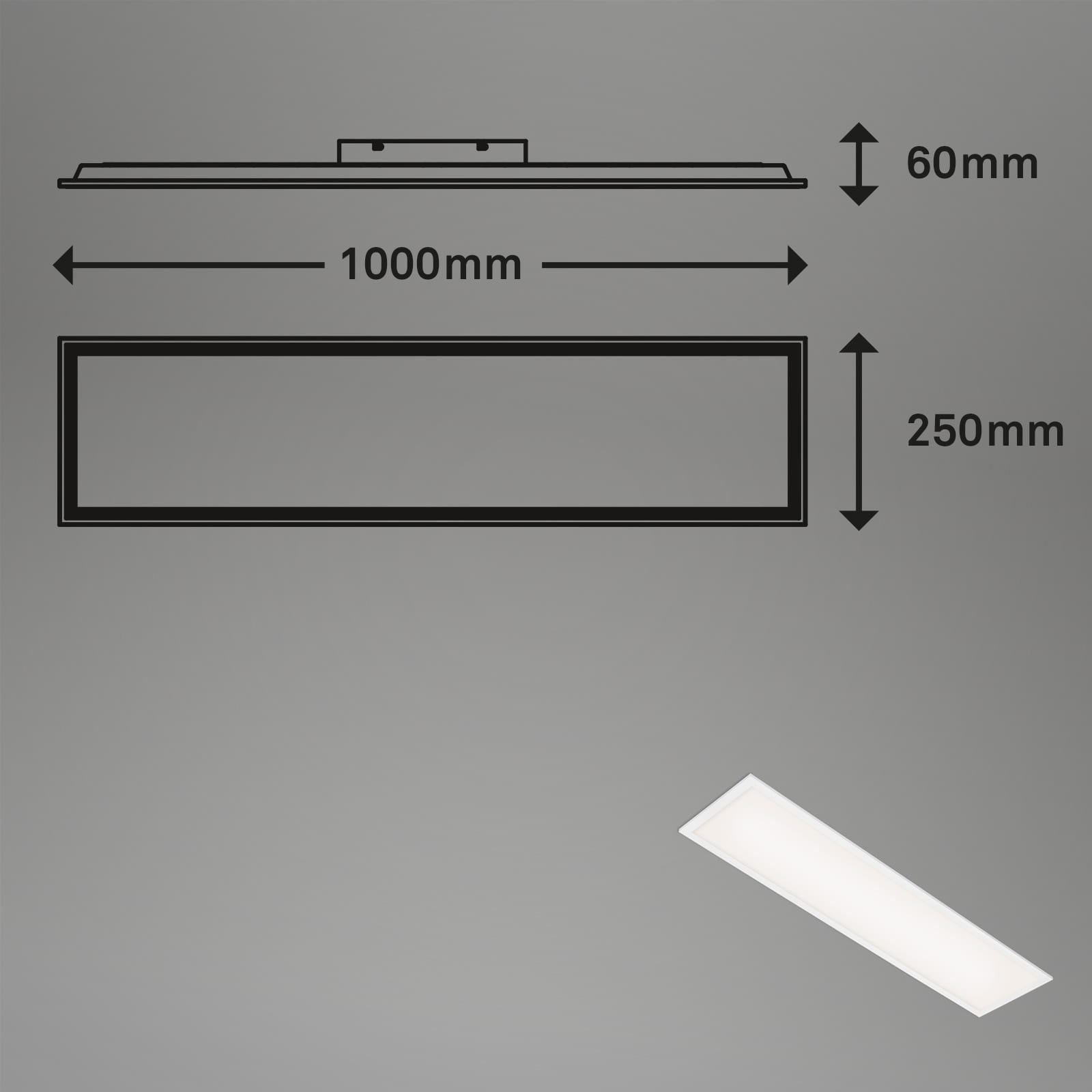 BRILO 7067-016 Slim svítidlo LED panel, 100 cm, 22 W, bílé - BRILO (obrázek 5)