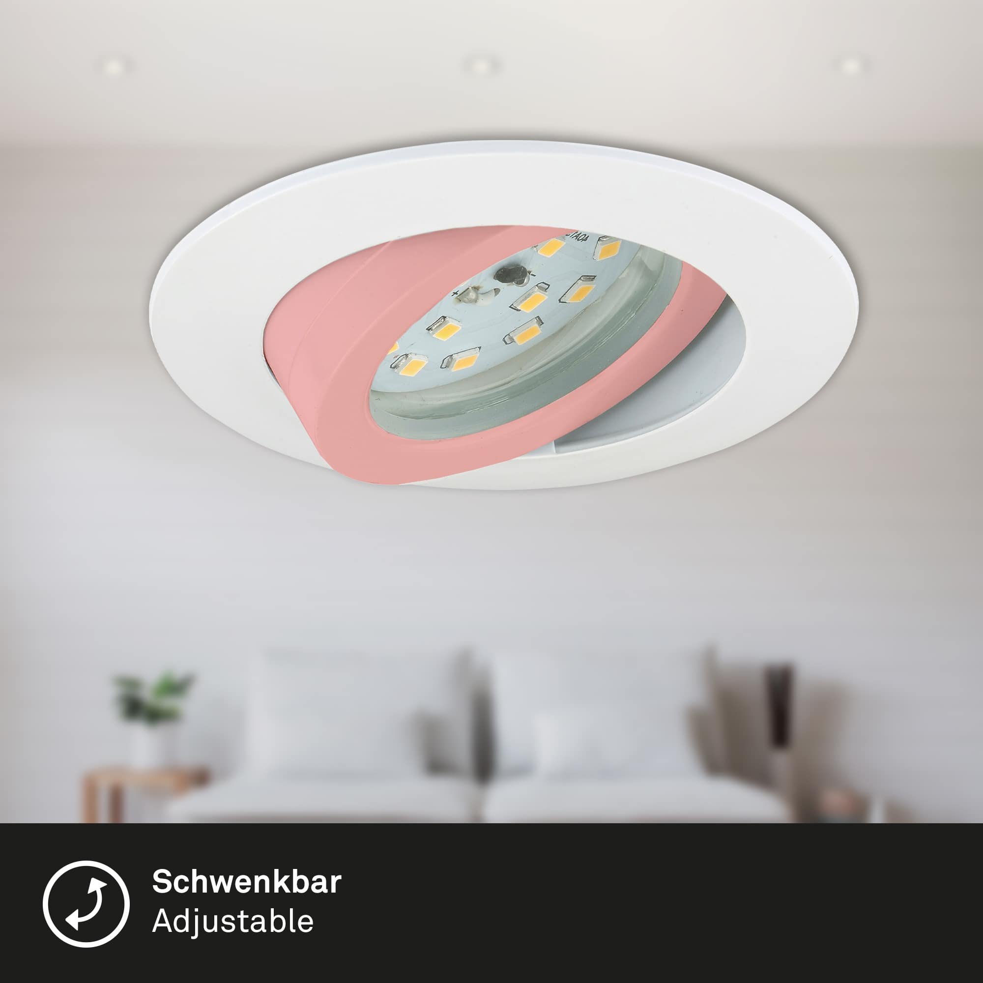 BRI 7209-036 3ks sada LED vestavné svítidlo, pr. 8,2 cm, 4,8 W, bílé - BRILONER (obrázek 3)