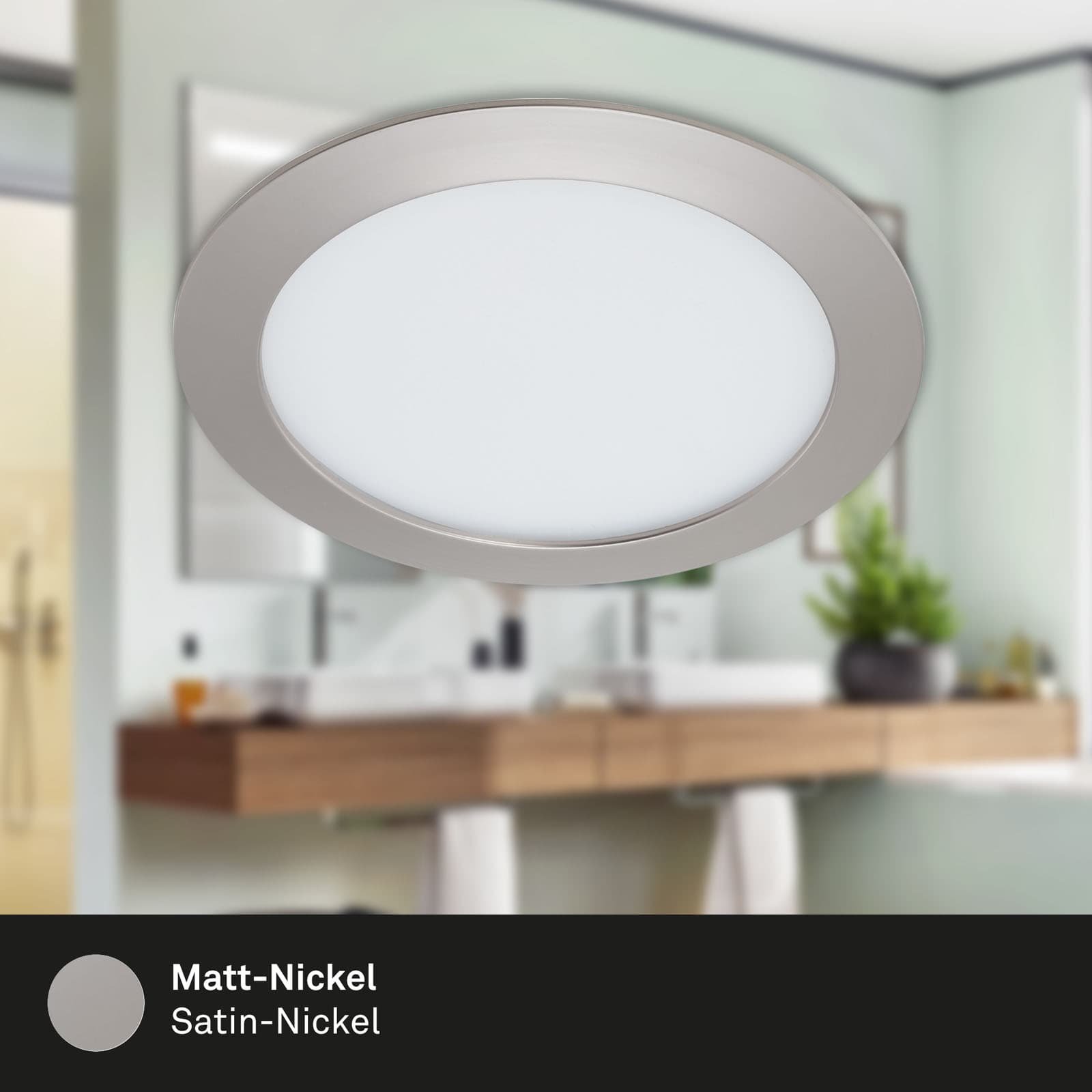 BRI 7286-012 LED vestavné svítidlo, pr. 17 cm, 12 W, matný nikl - BRILONER (obrázek 4)