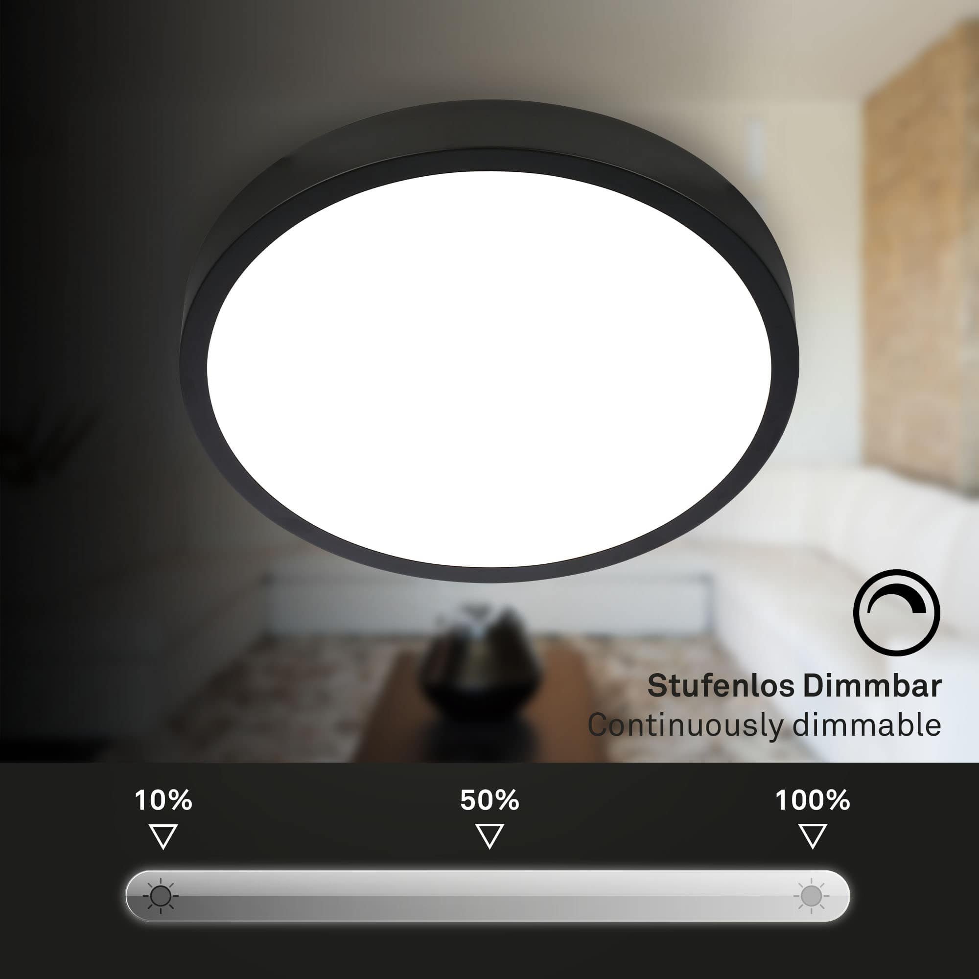 BRILO 3709-015 RGBW LED přisazené svítidlo pr. 38 cm, 22 W, 2900 lm, černá - BRILO (obrázek 4)
