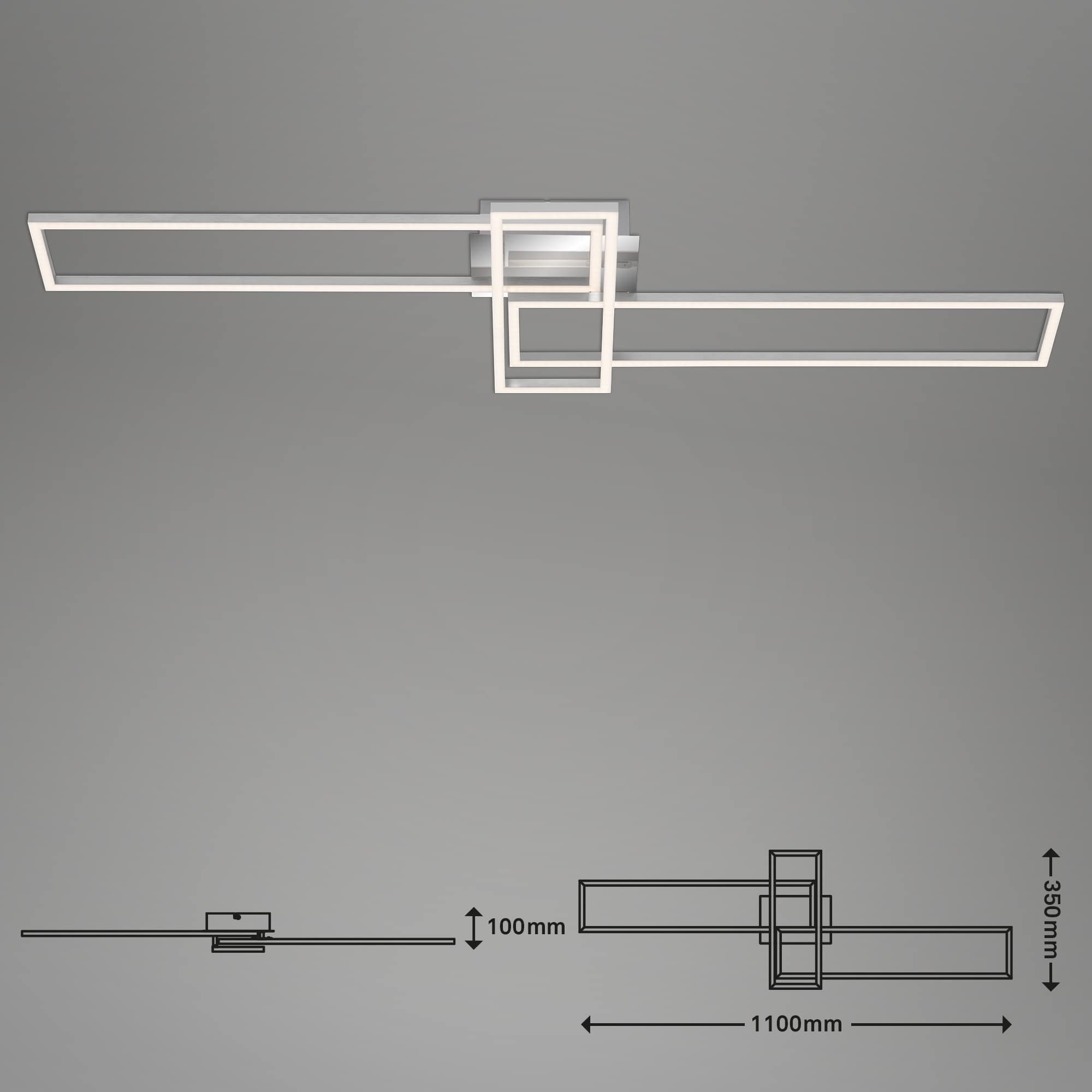 BRILO 3154-018 LED CCT rám 110 cm 2x19W 2300lm chrom - BRILO (obrázek 5)