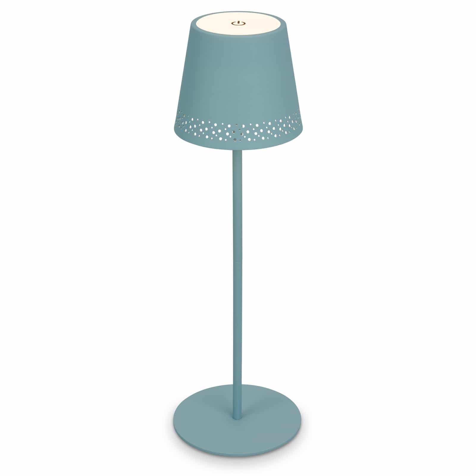 Levně BRILO 7438-010 LED nabíjecí stolní lampa 38 cm 2,6W 280lm tyrkysová - BRILO