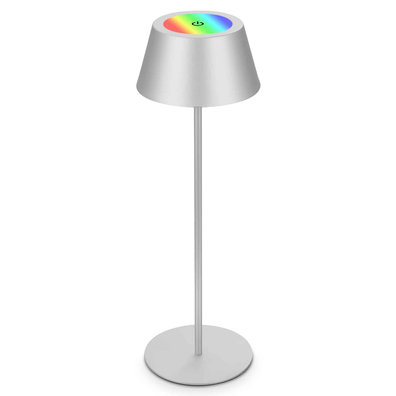 BRILO 7466018 LED RGB nabíjecí stolní lampa 38 cm 2W 200lm chrom - BRILO (obrázek 3)