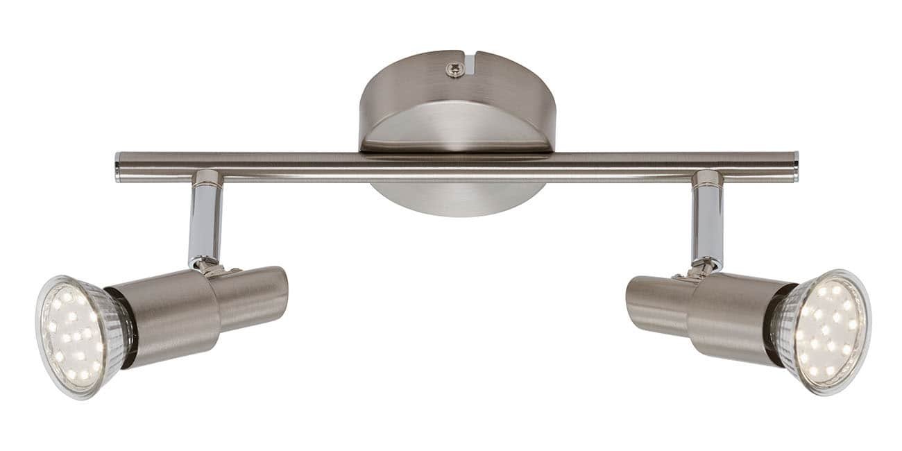 BRI 2907-022 Bodové svítidlo 27,5 cm 2xGU10 6W 560lm matný nikl - BRILONER