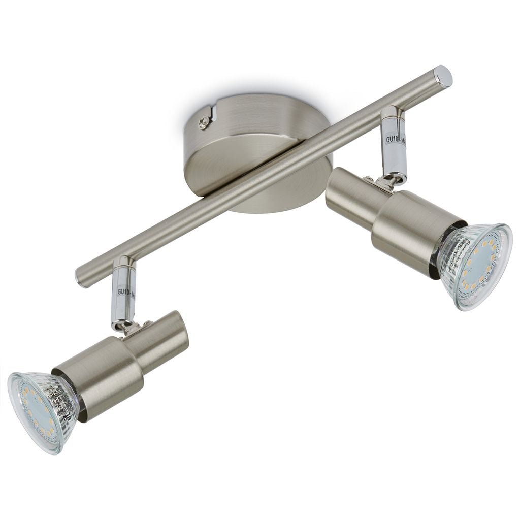 BRI 2907-022 Bodové svítidlo 27,5 cm 2xGU10 6W 560lm matný nikl - BRILONER