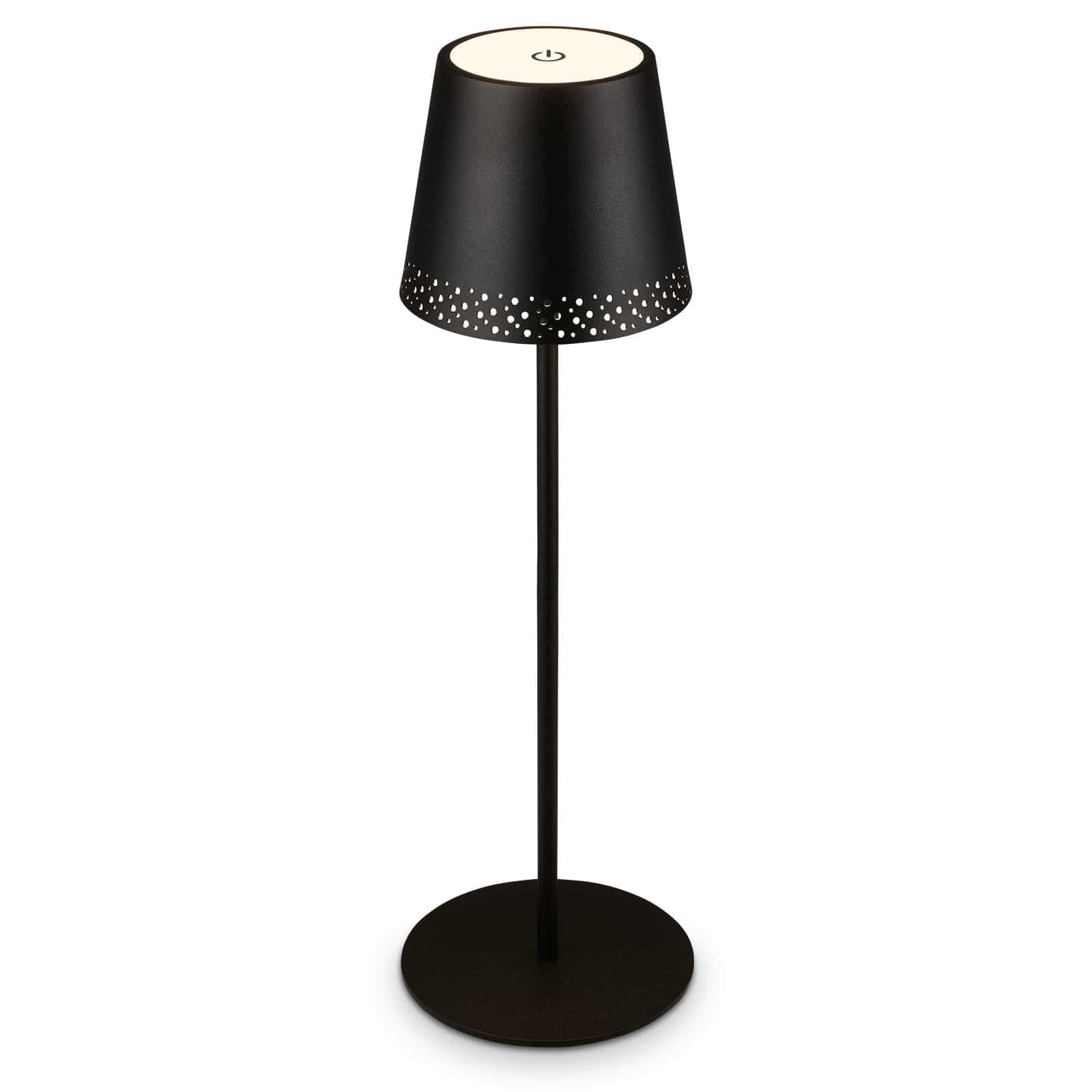 BRILO 7438-015 LED nabíjecí stolní lampa 38 cm 2,6W 280lm černá - BRILO