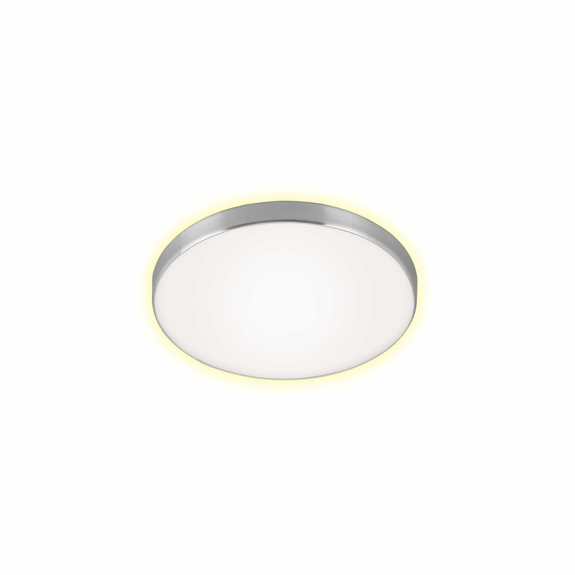 BRI 3443-119 LED stropní svítidlo, pr. 28,5 cm, 12 W, hliník-bílé - BRILONER