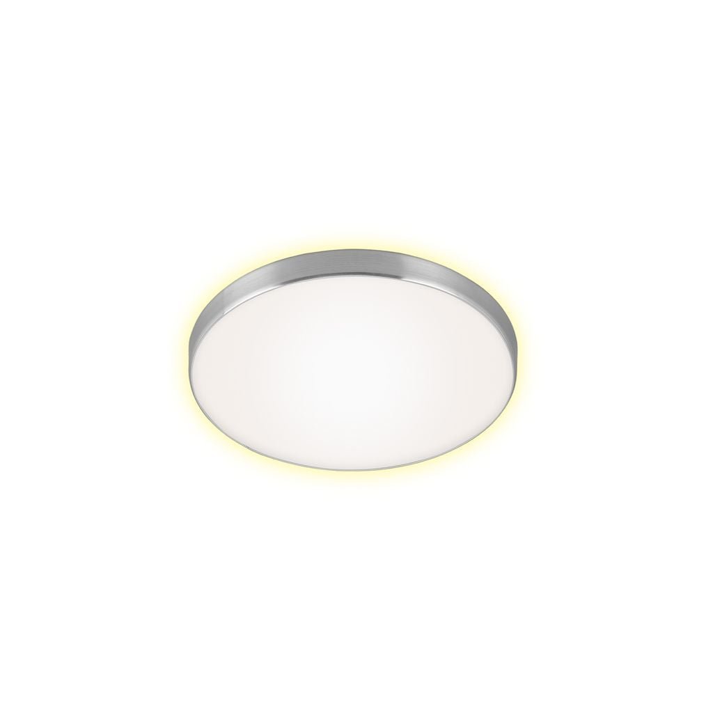 BRI 3443-119 LED stropní svítidlo, pr. 28,5 cm, 12 W, hliník-bílé - BRILONER