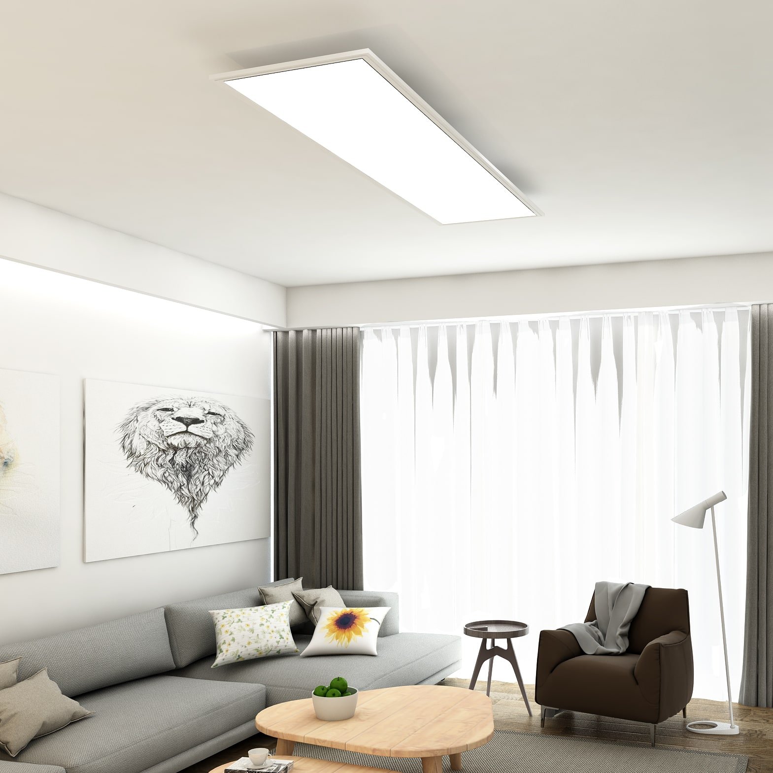 BRILO 7193-016 Svítidlo LED panel, 119,5 cm, 4100 lm, 38 W, bílé - BRILO (obrázek 5)